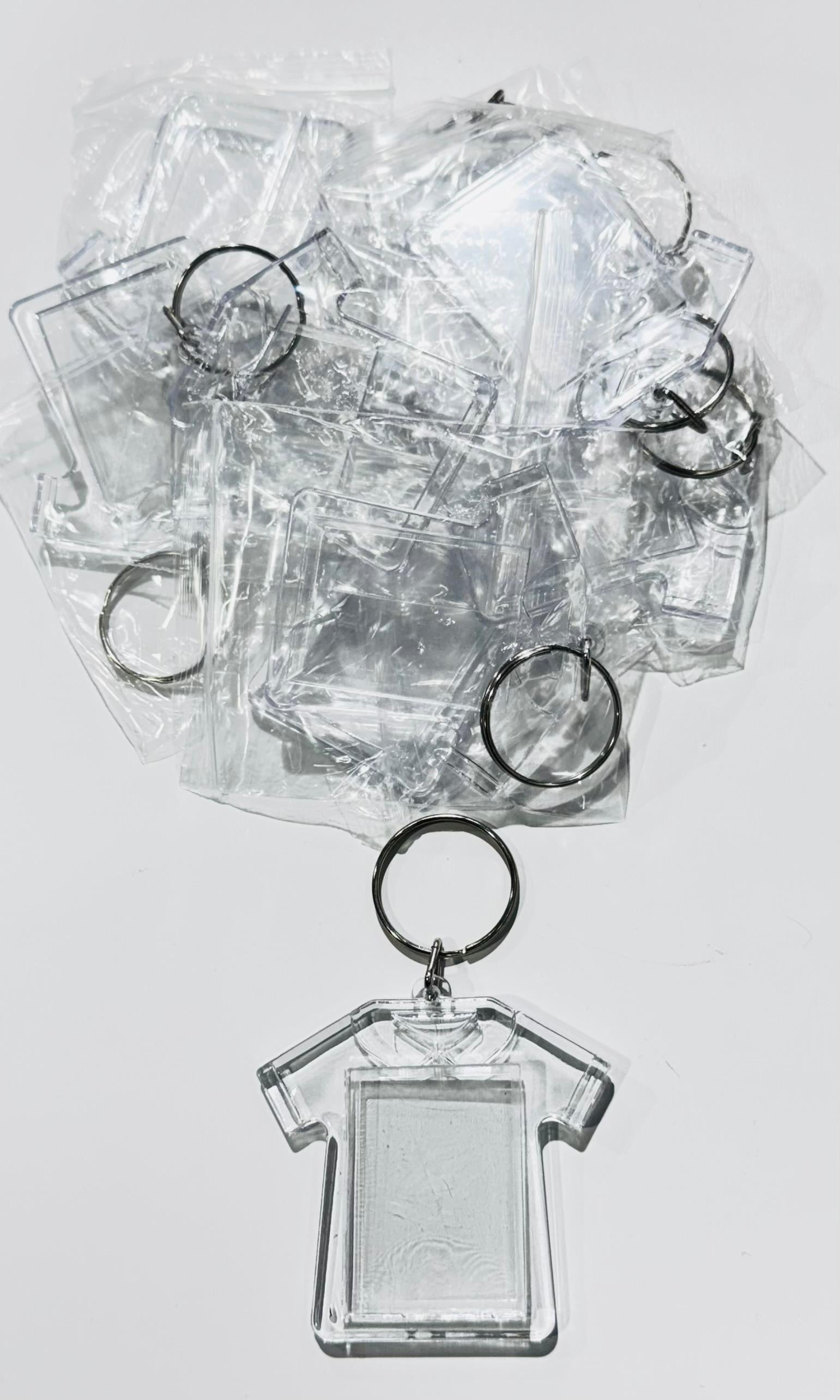 Llavero Acrílico Porta Foto Camiseta 10 Unidades