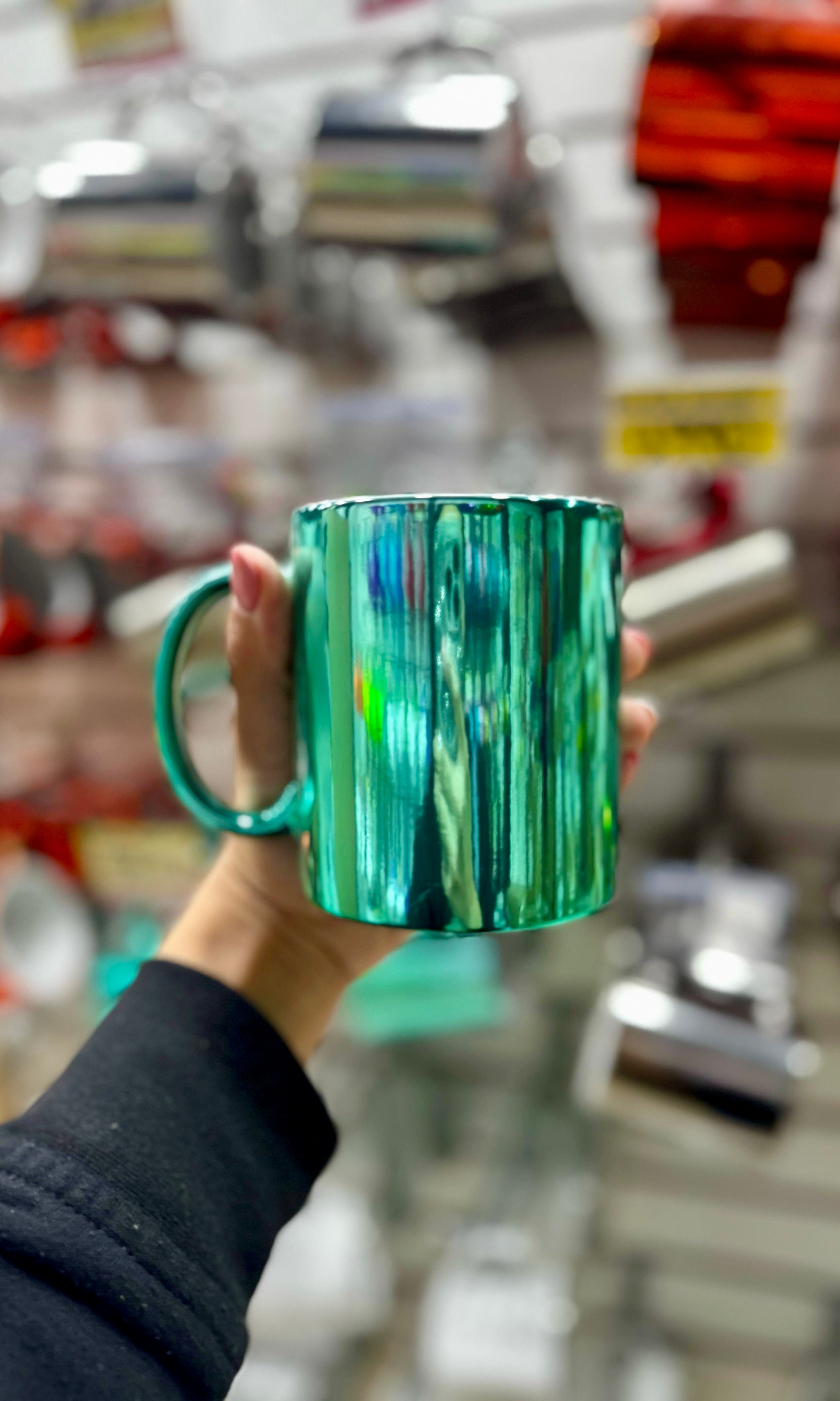 Taza 11 oz Perlada Verde Agua