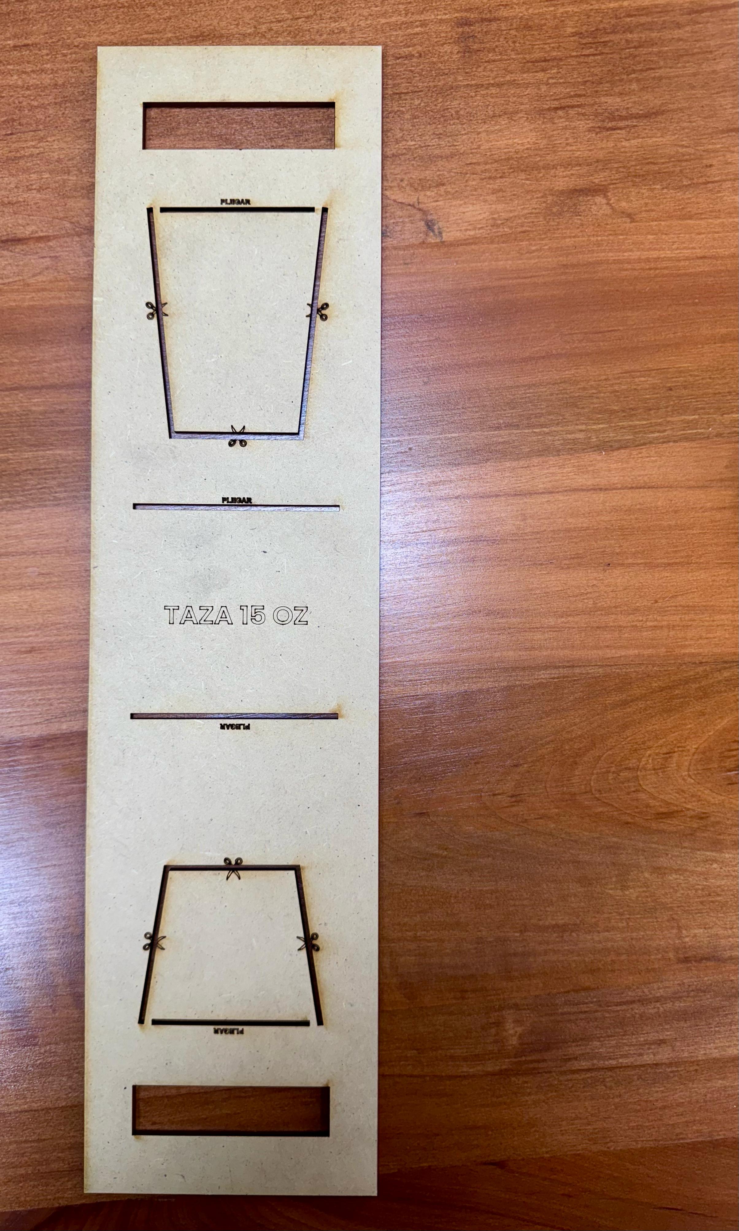 Molde para Caja Taza 15 oz