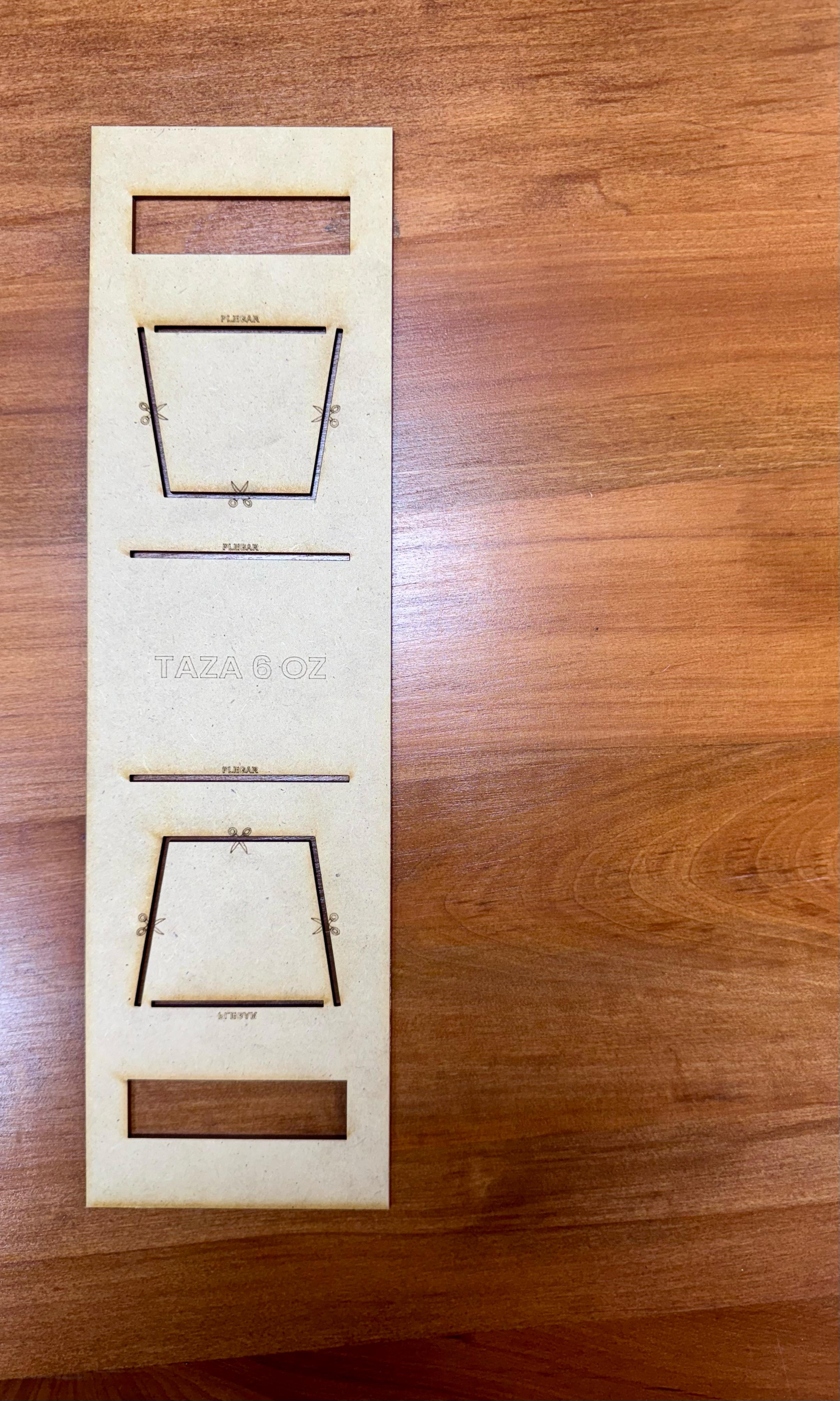Molde para Caja Taza 6 oz