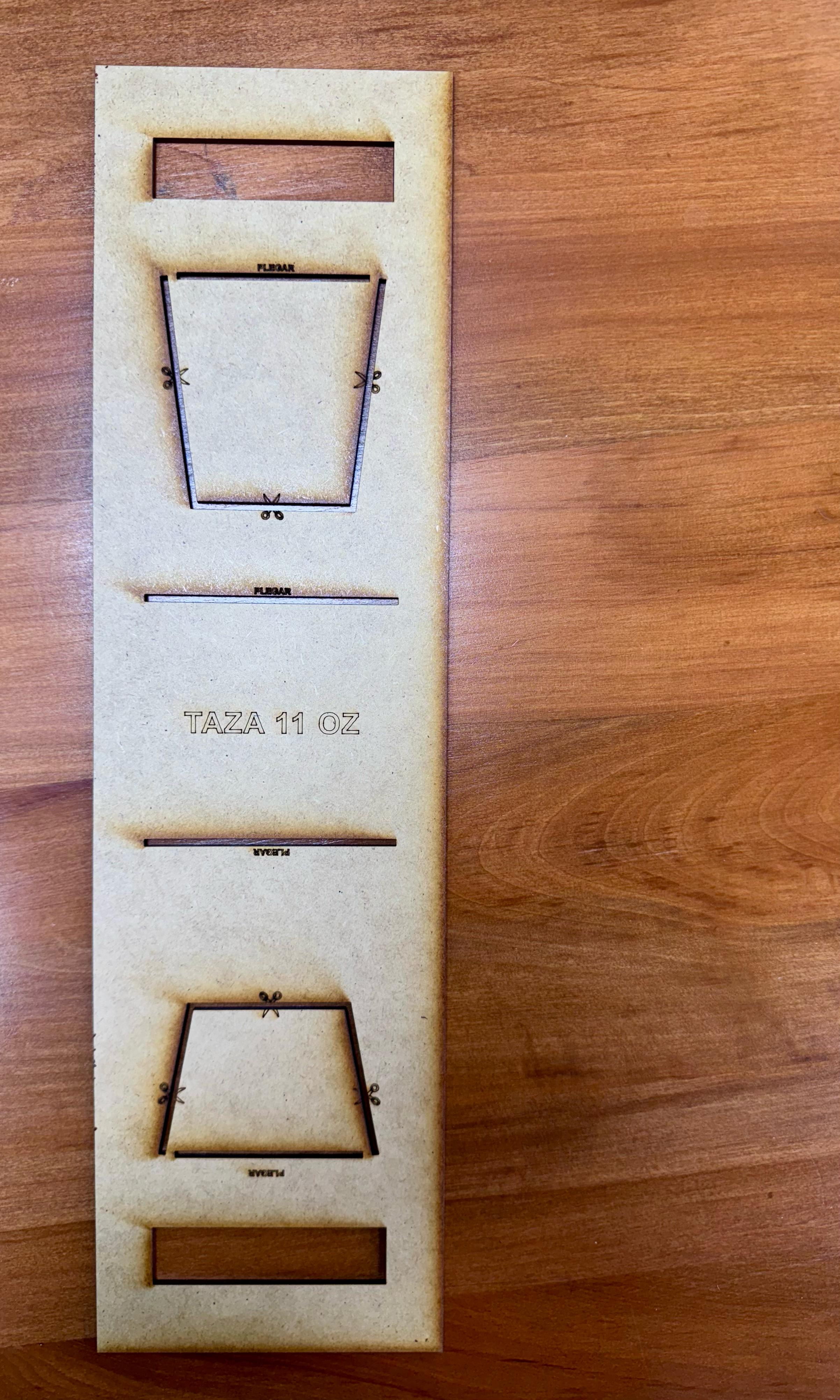 Molde para Caja Taza 11 oz