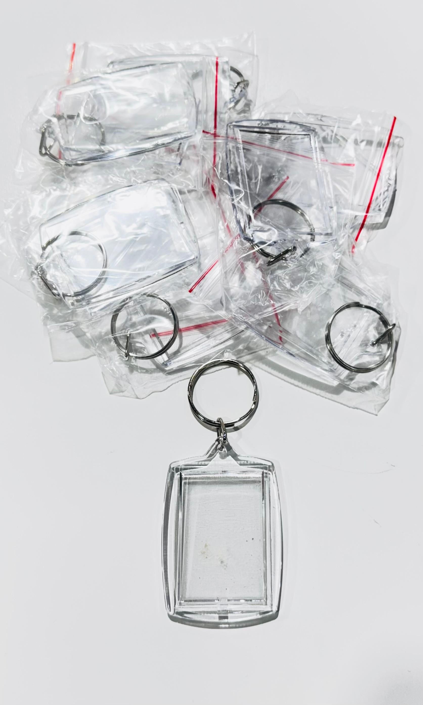 Llavero Acrílico Porta Foto Rectangular 10 Unidades