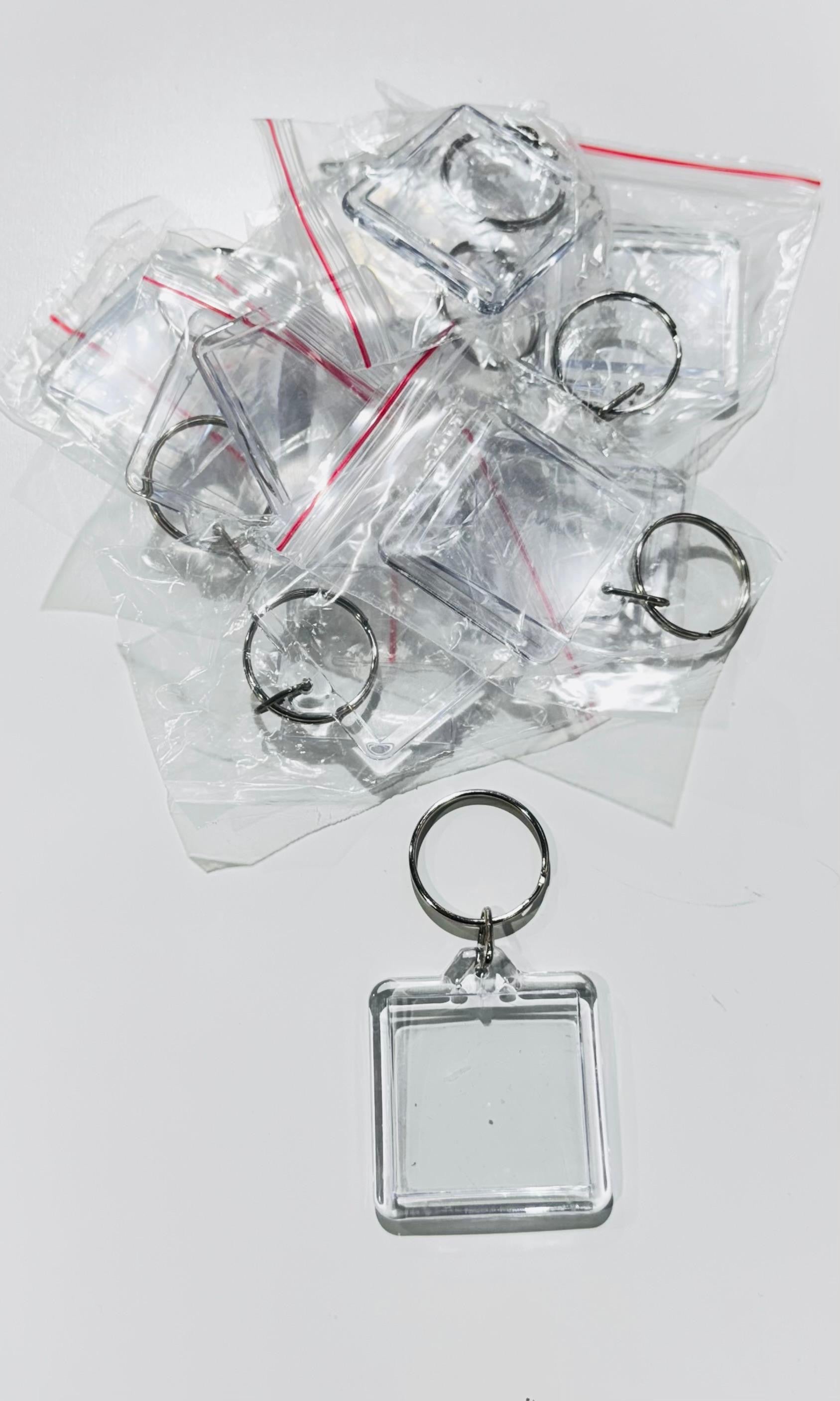Llavero Acrílico Porta Foto Cuadrado 10 Unidades