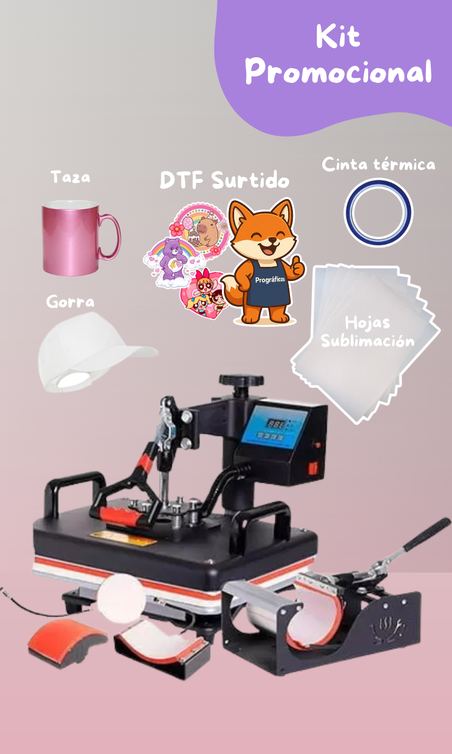 Kit: Estampadora Multiproposito 5 en 1