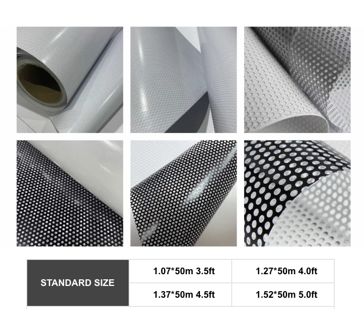 Vinilo Impresión adhesivo Perforado Rollo 137 cm x50 mts