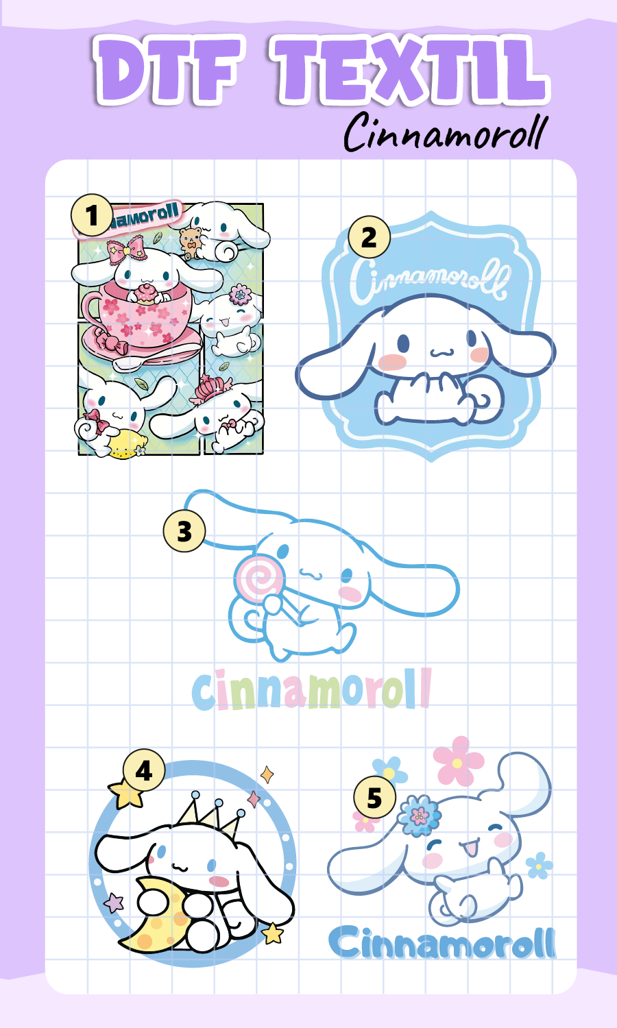 Parche DTF Cinnamoroll