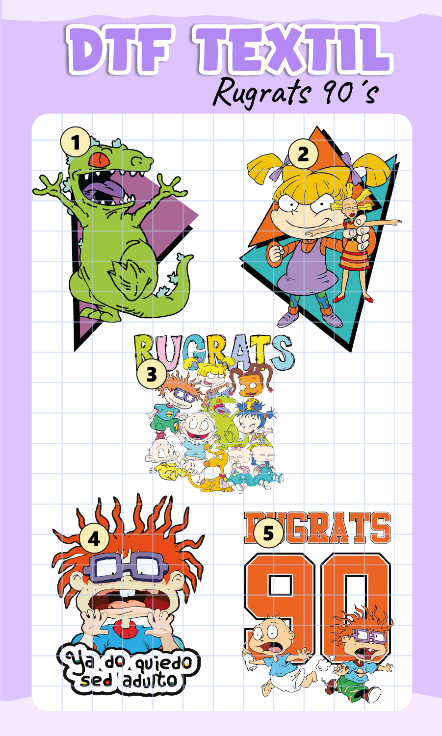 Parche DTF Rugrats 90's
