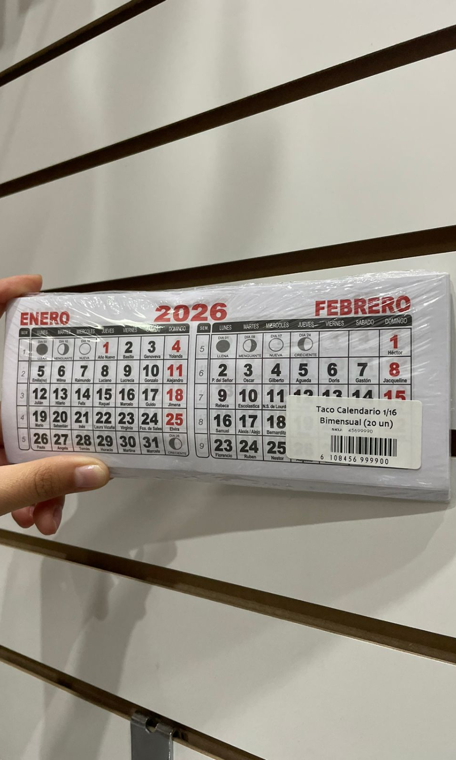 Taco Calendario Bimensual 2026