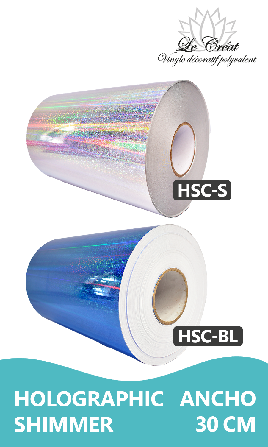 Vinilo decorativo 30 cm Ancho Holográfico Shimmer