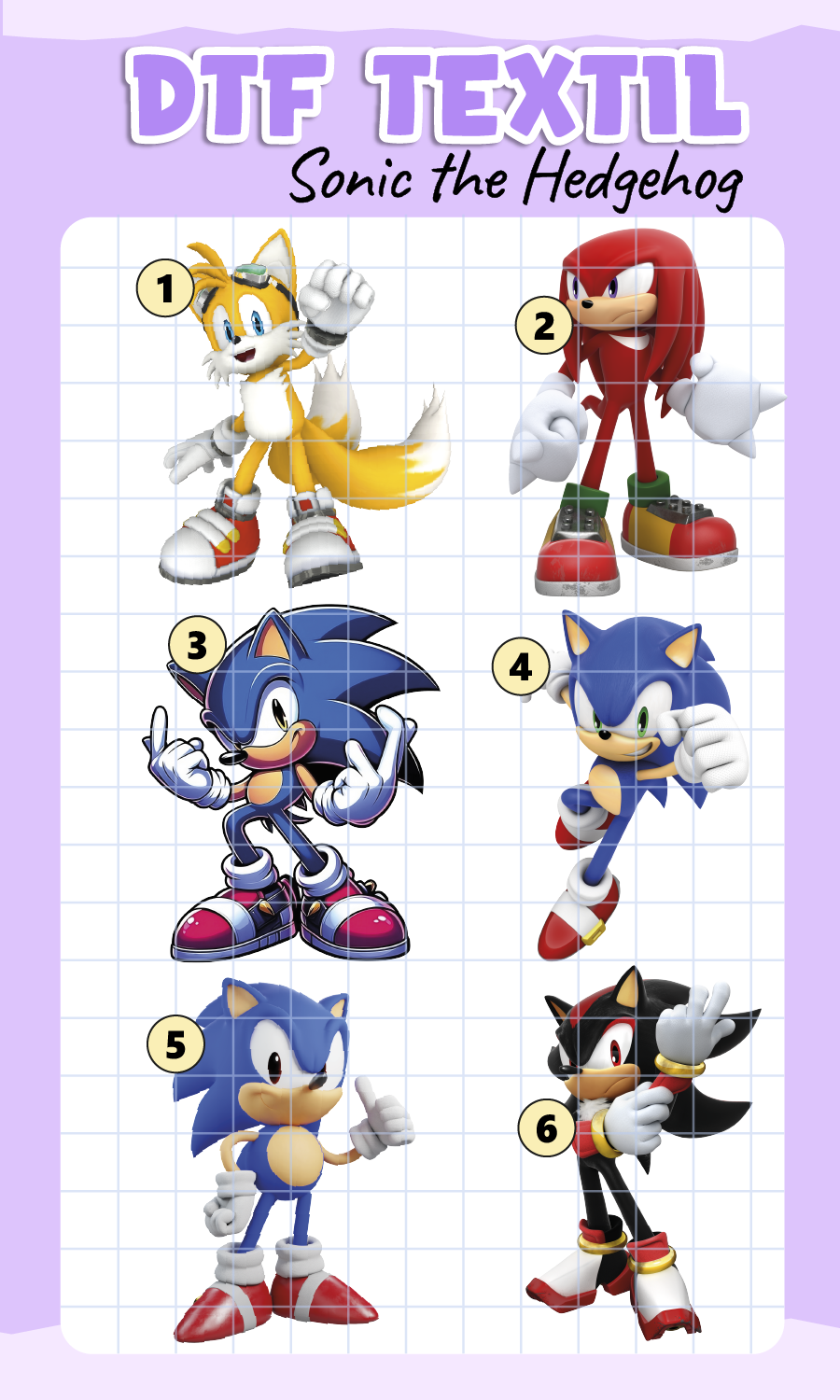 Parche DTF Sonic