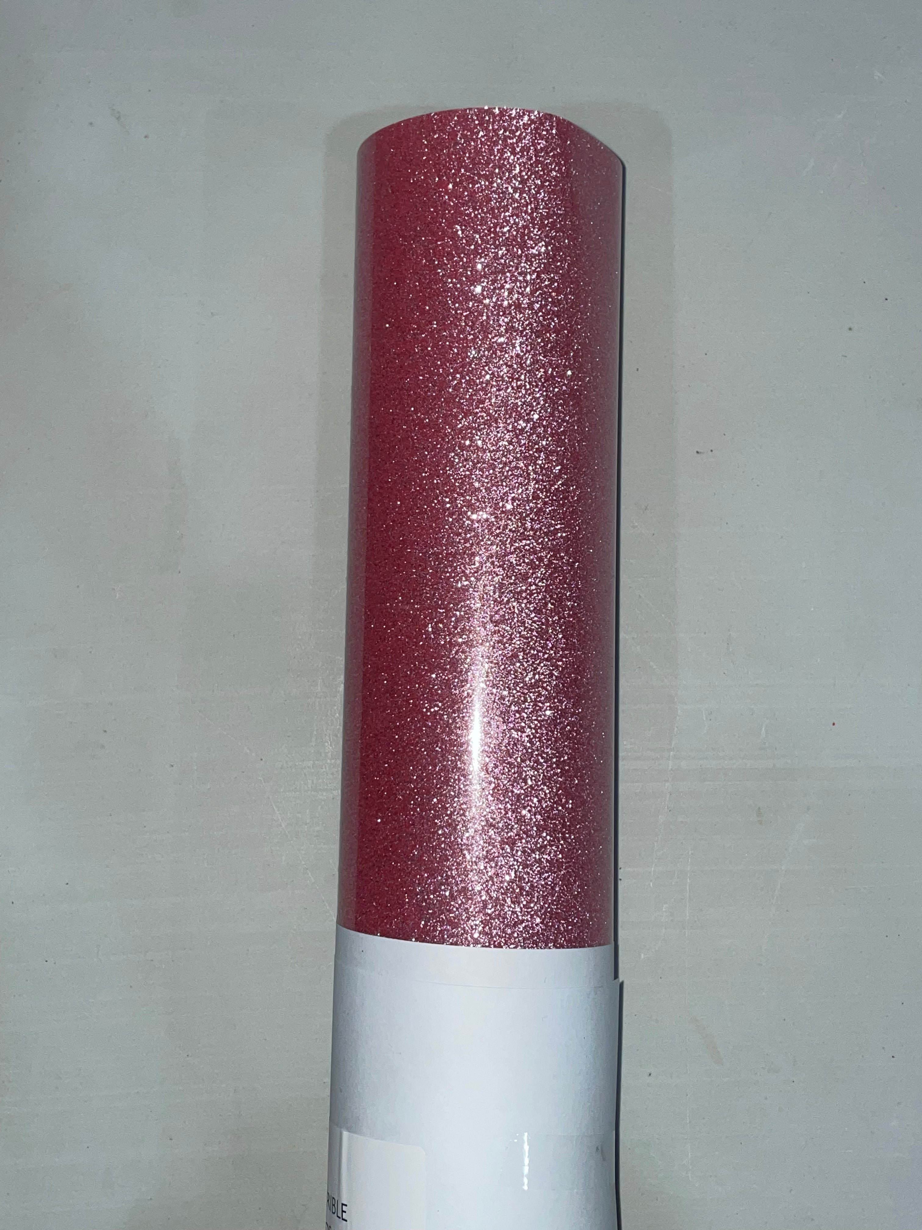 Vinilo Textil Adhesivo Glitter 50x100 cms Rosado