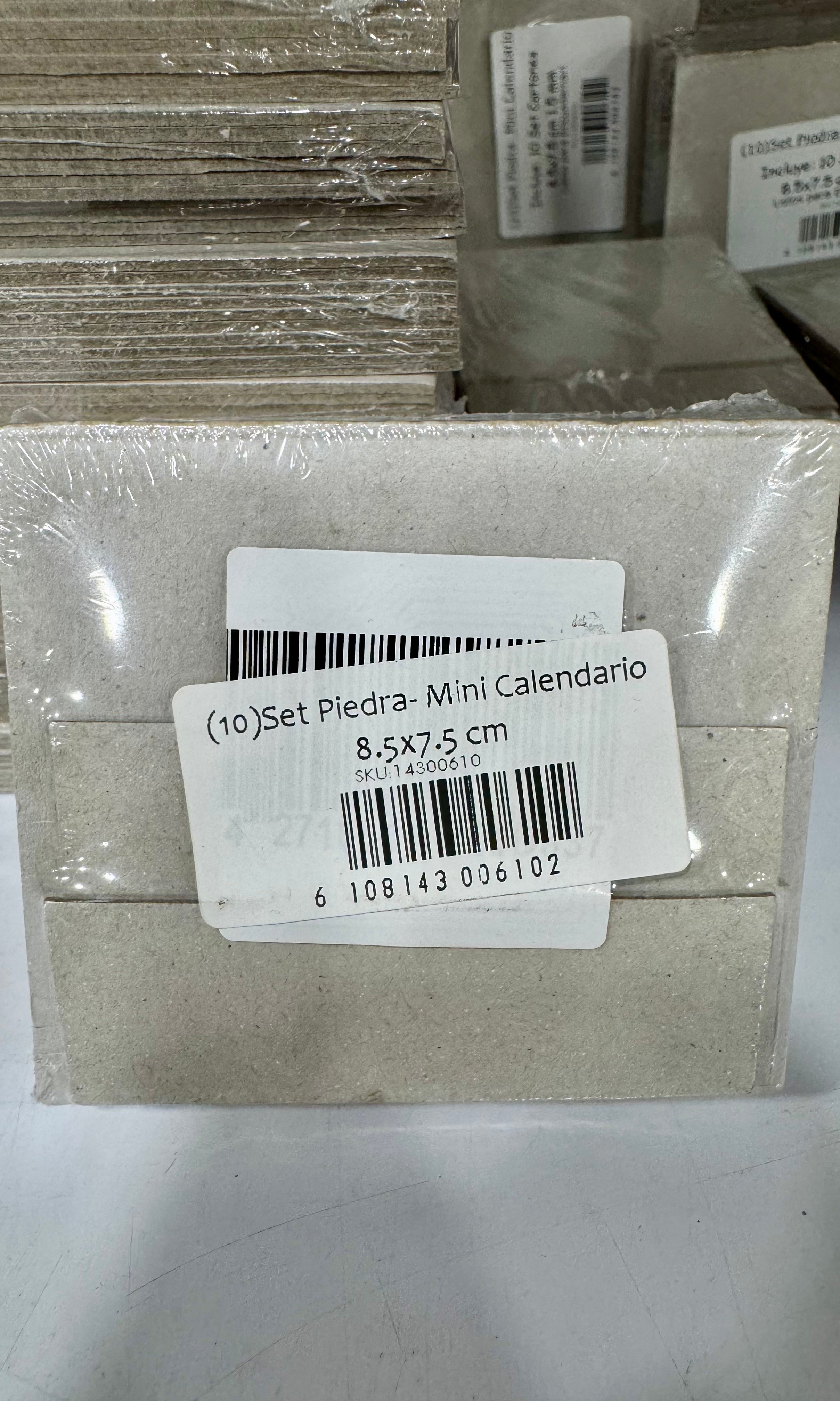 Set Piedra Mini Calendario 8.5x7.5 cm 10 uds
