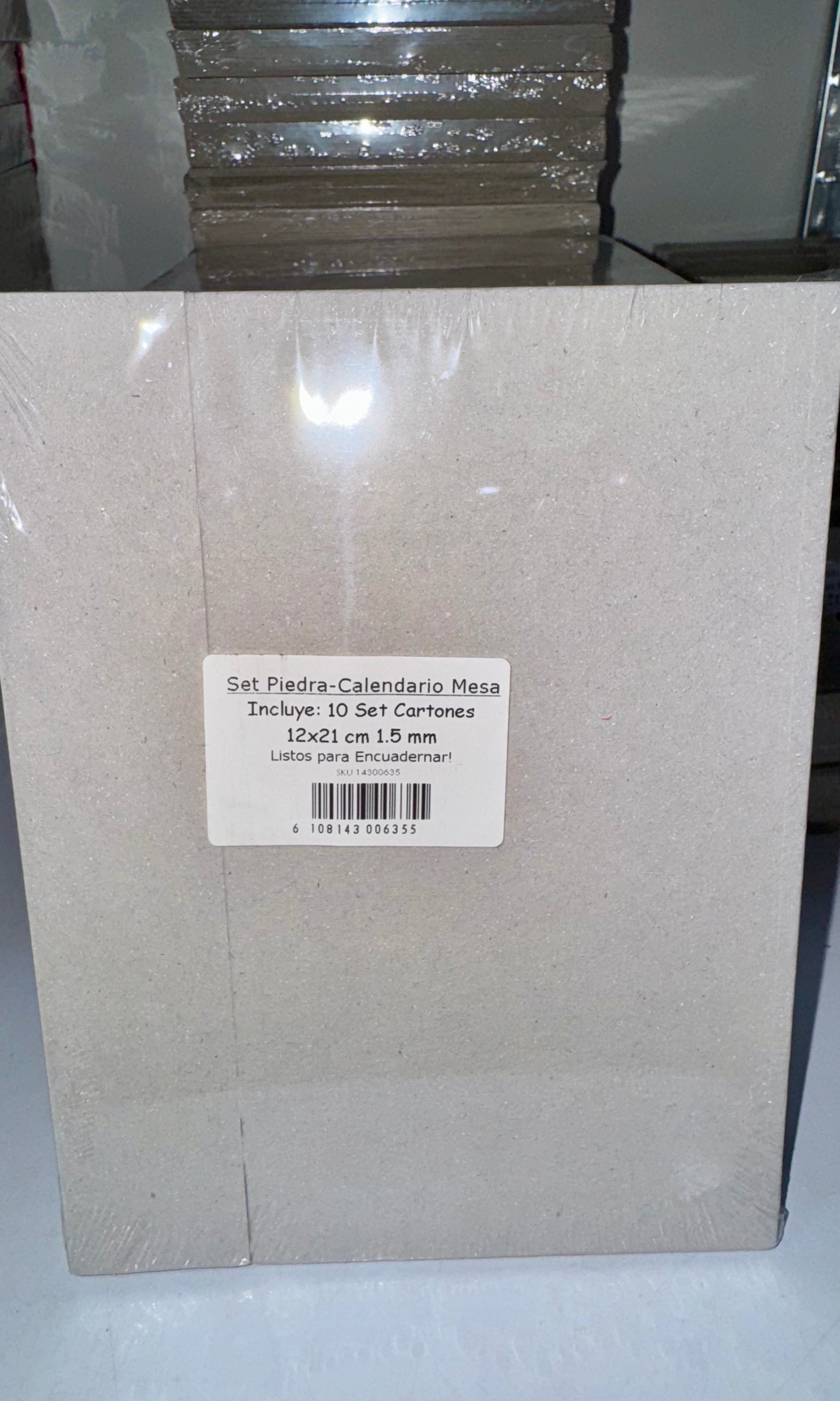 Set Piedra Calendario Mesa 12x21 cm 10 uds