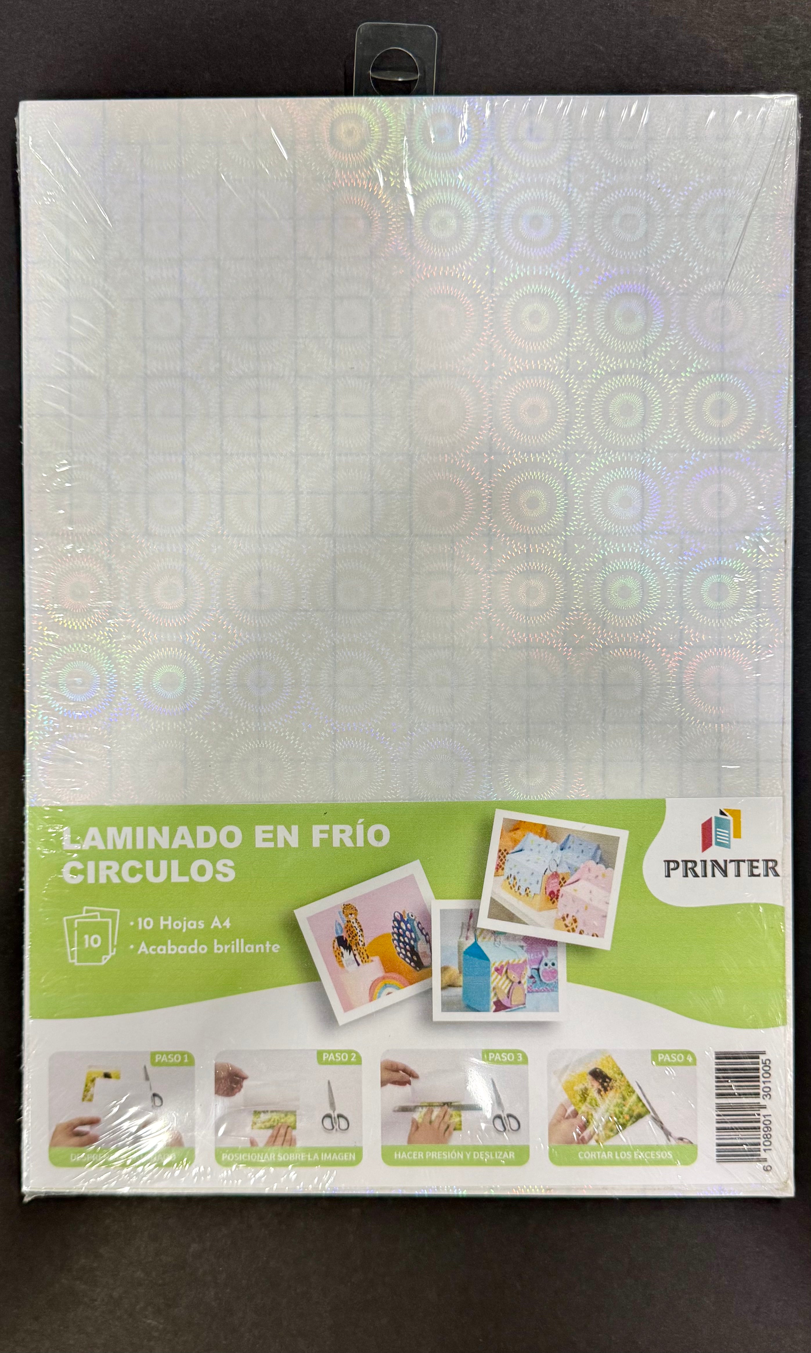 Laminado en Frío Holográfico Circulos A4 10 hjs
