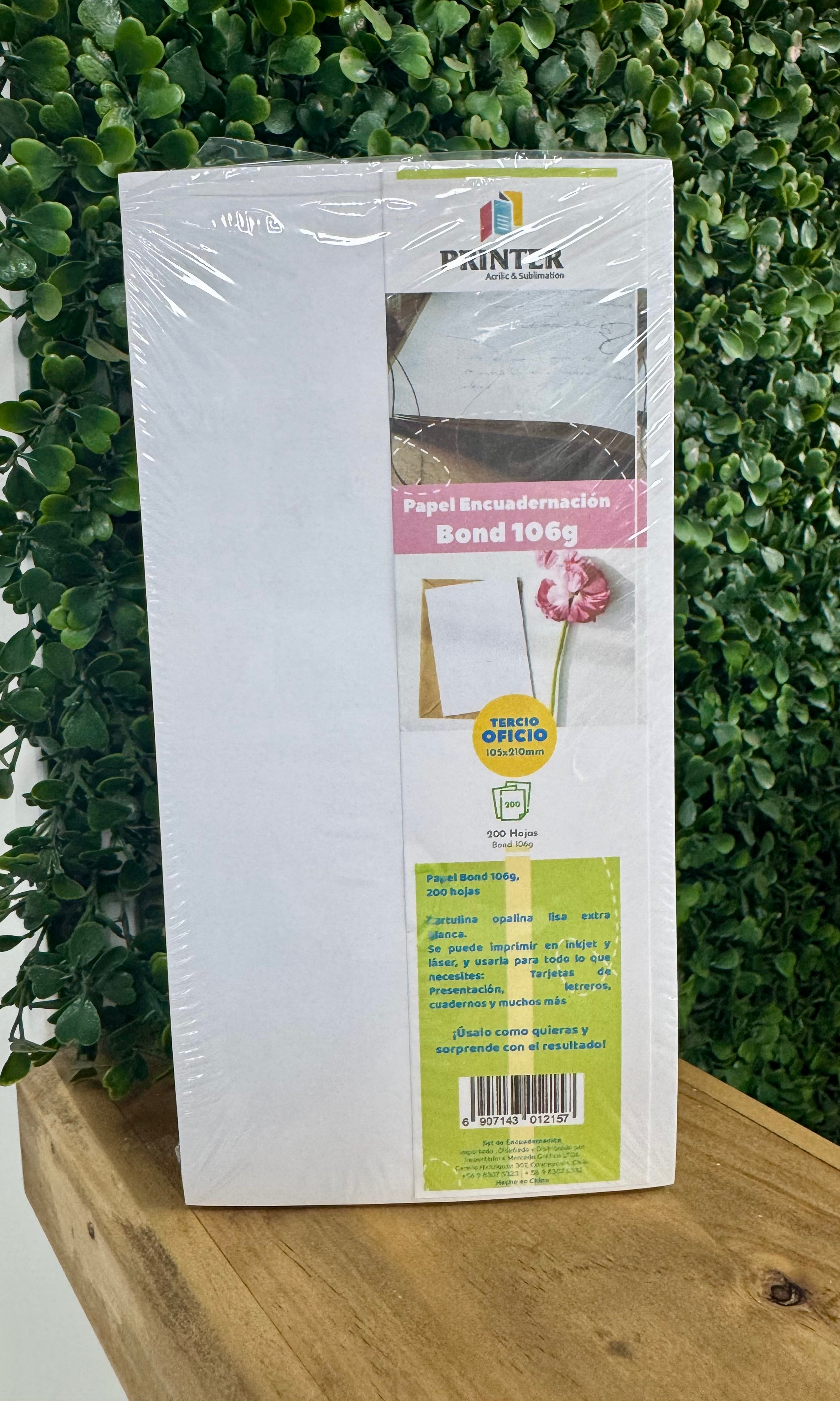 Pack 200 hjs Papel 1/3 Oficio