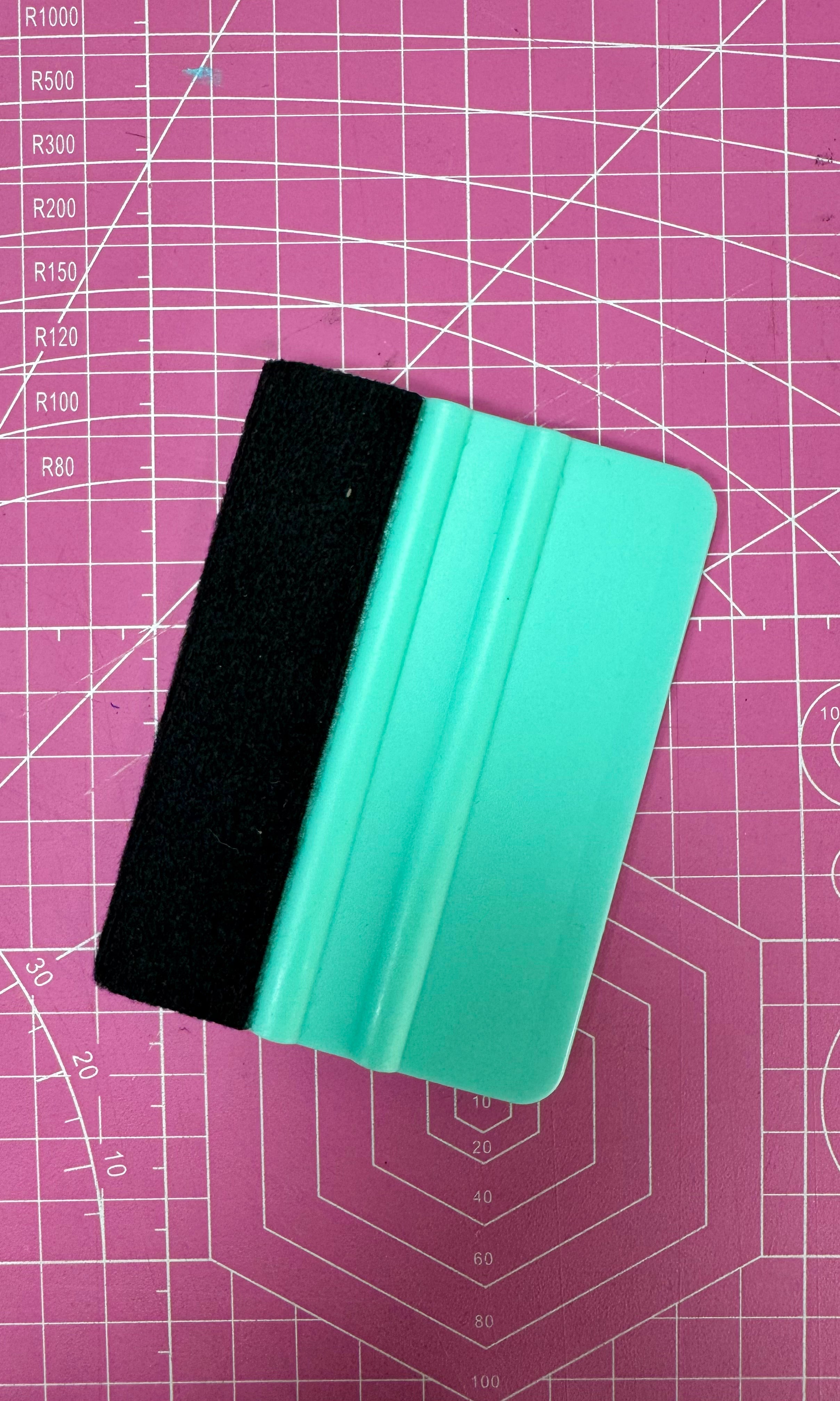 Paleta Plástica con borde Felpa 10 cm Celeste