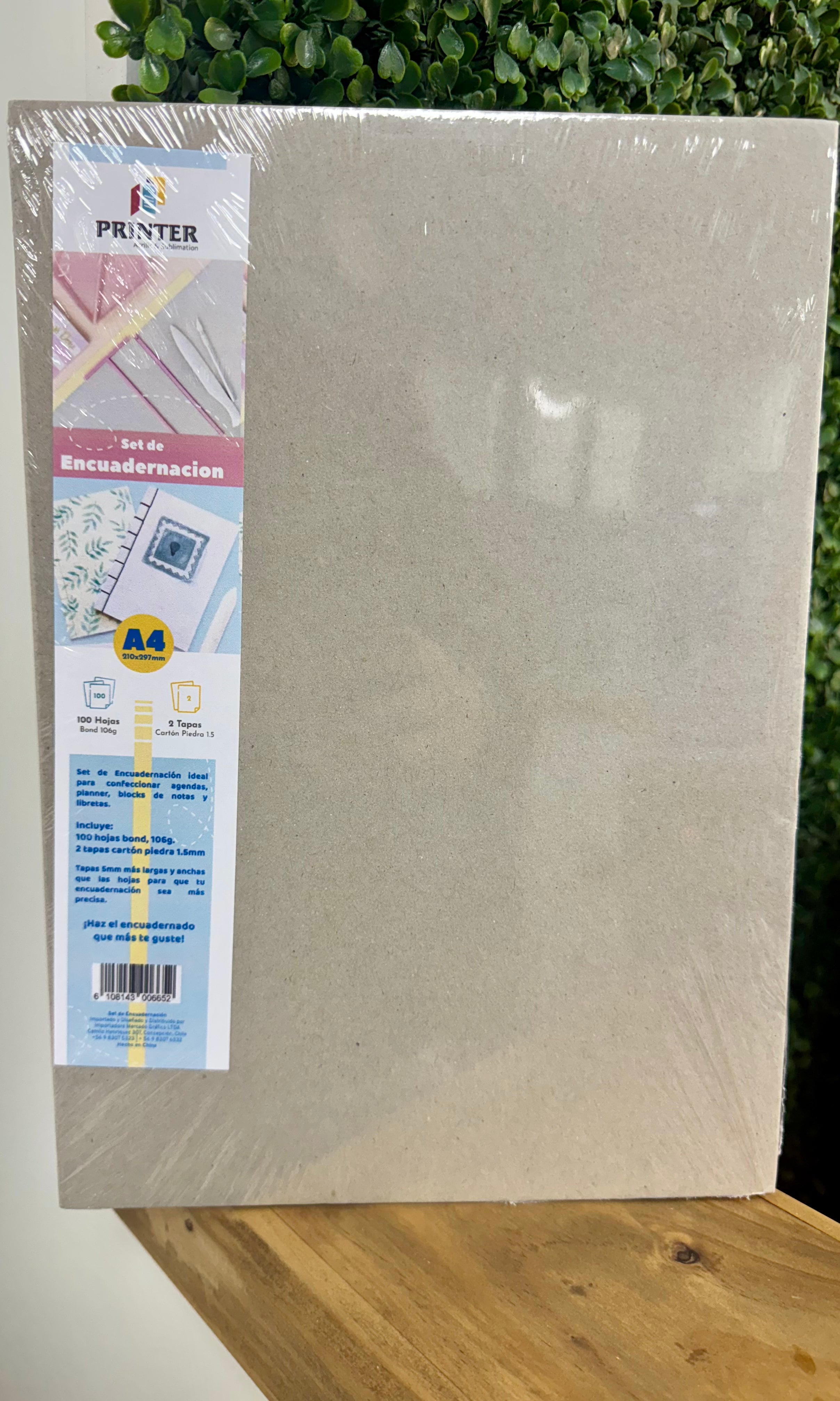 Pack 100 hjs Papel+2 Tapas Piedra A4
