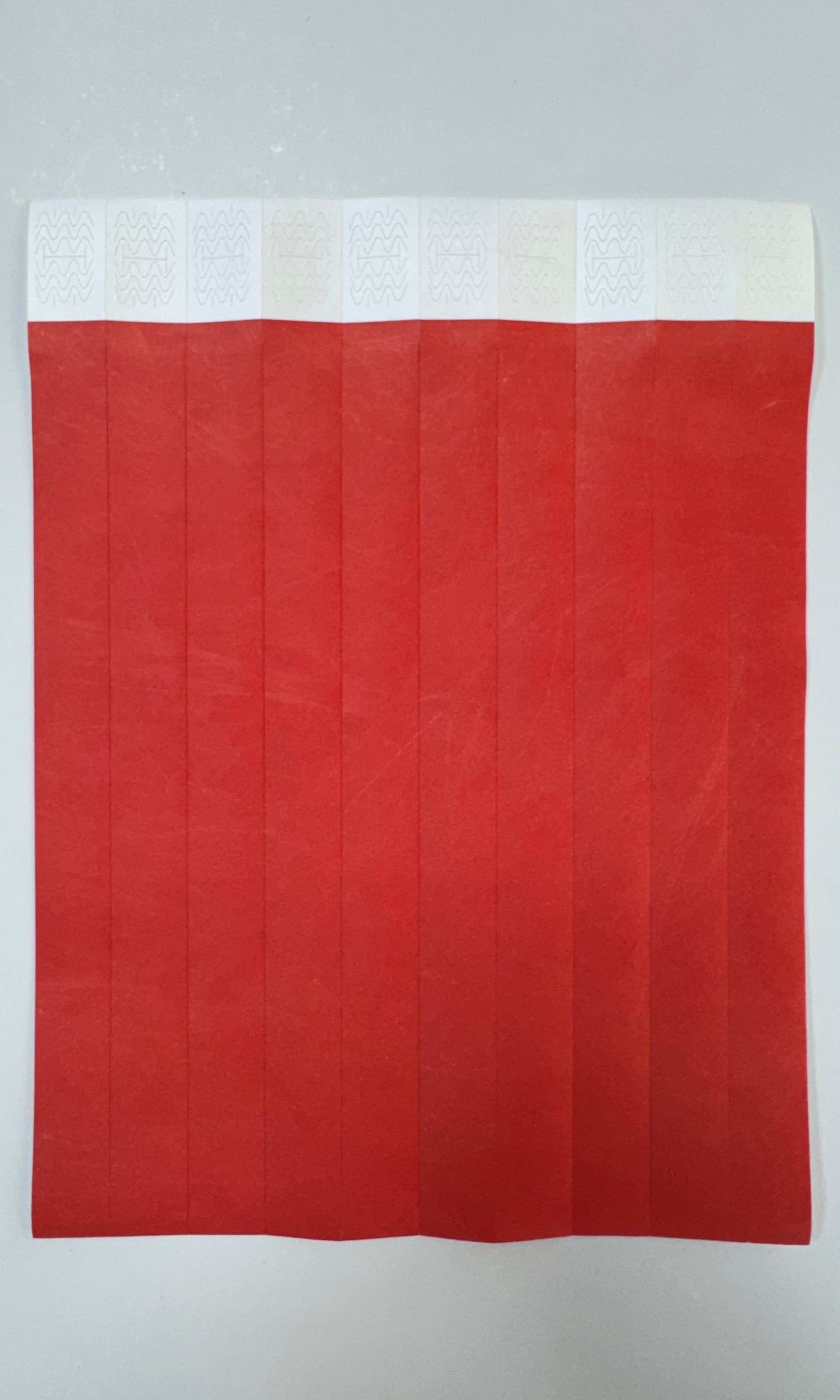 Pulsera Tyvek 100 uds Roja