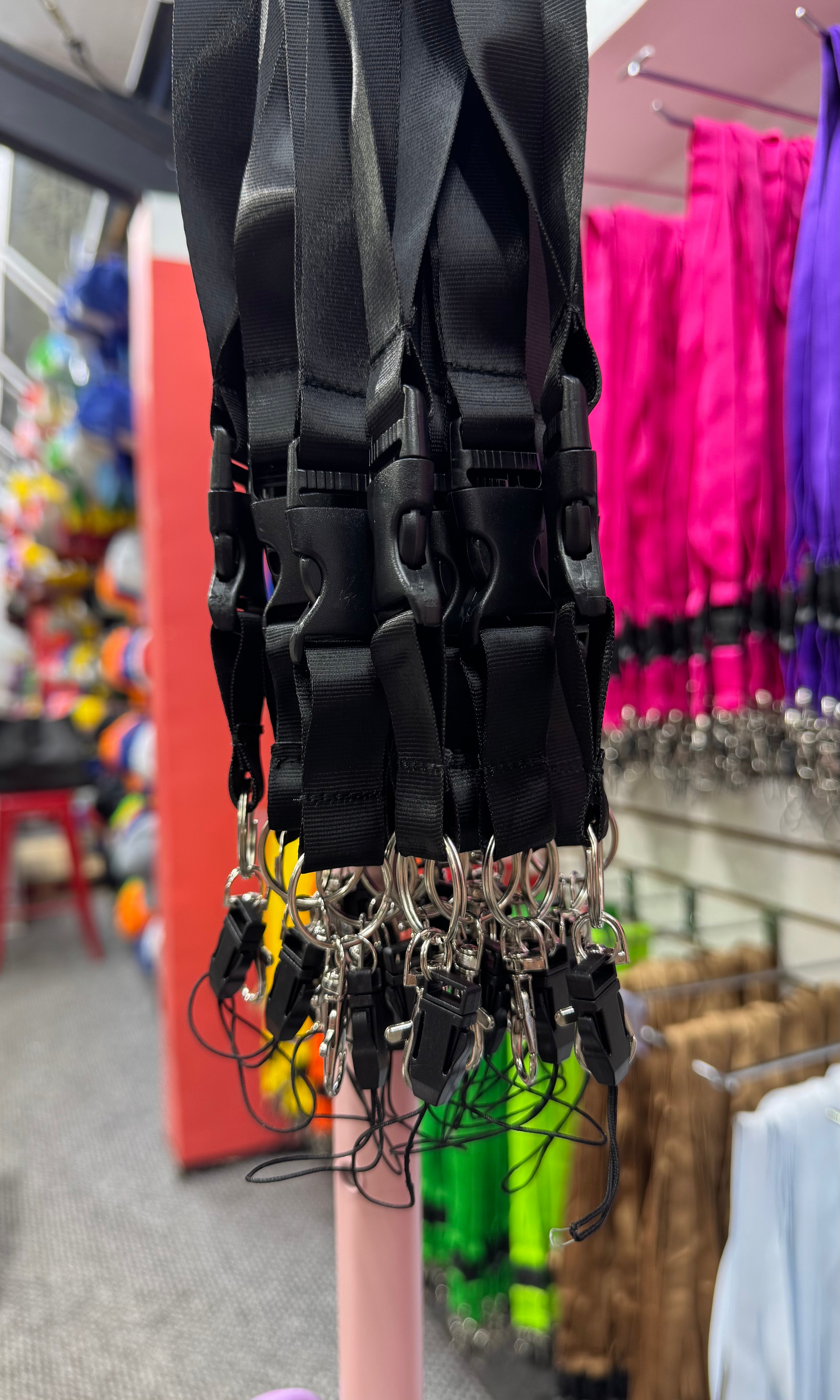 Lanyard Premium Liso Negro