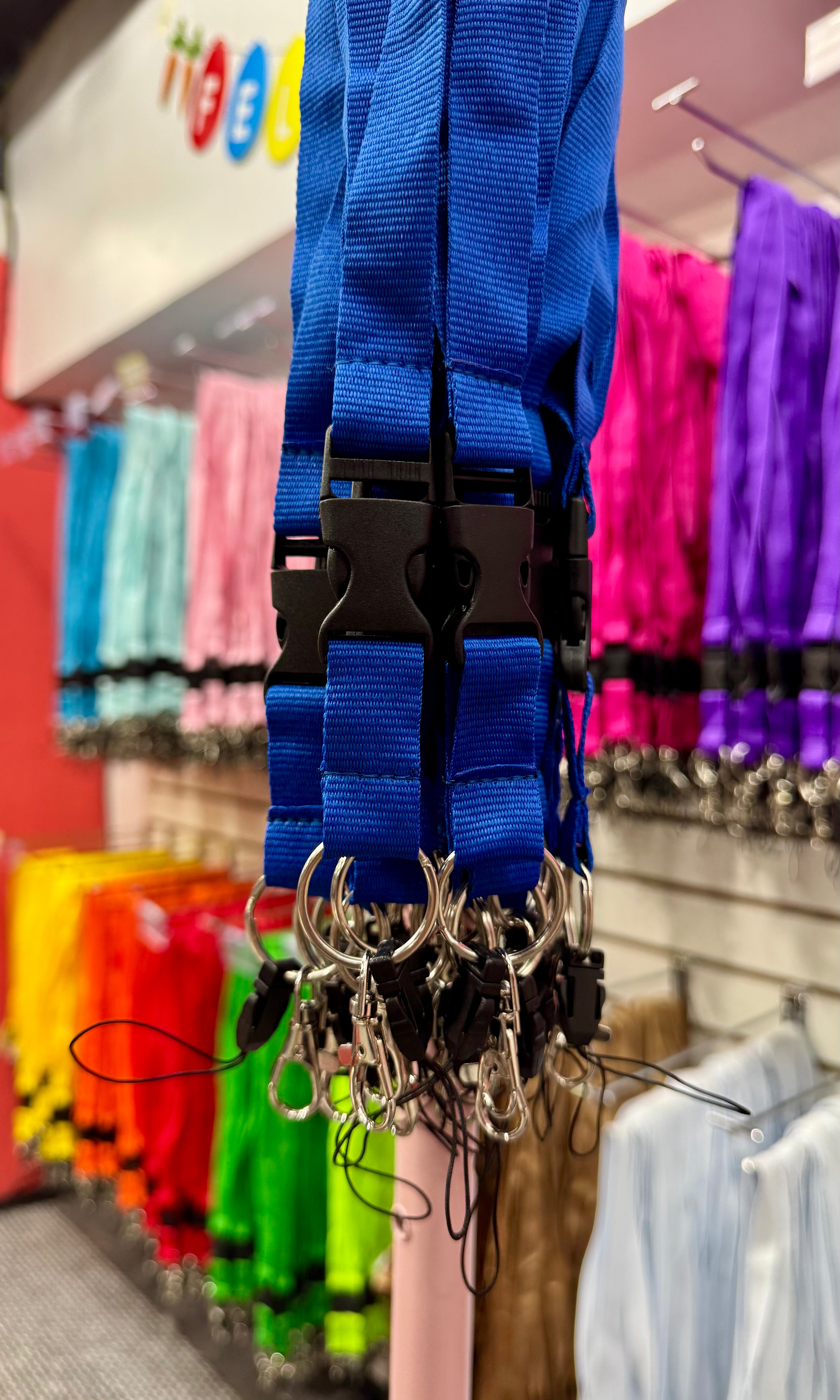 Lanyard Premium Texturado Azul