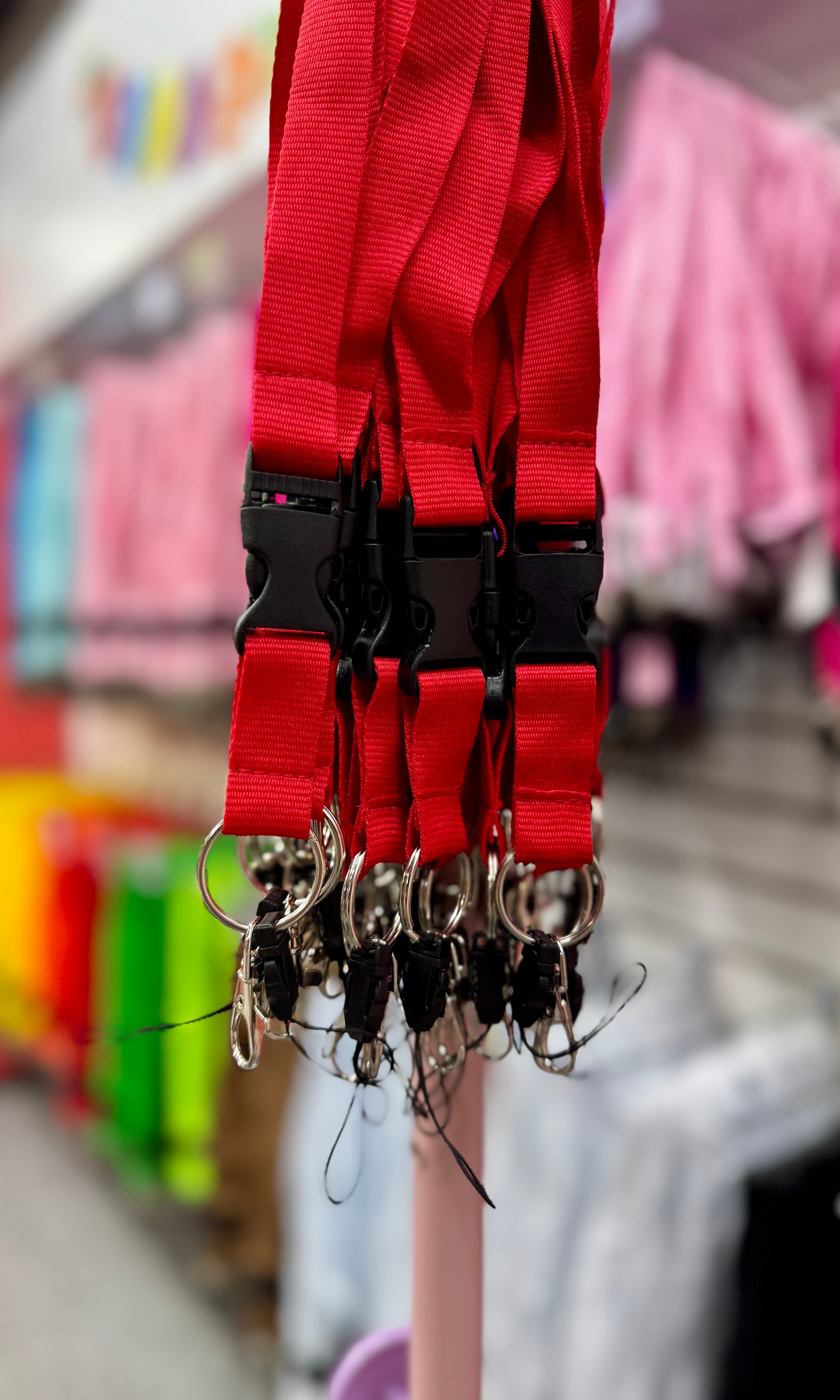 Lanyard Premium Texturado Rojo