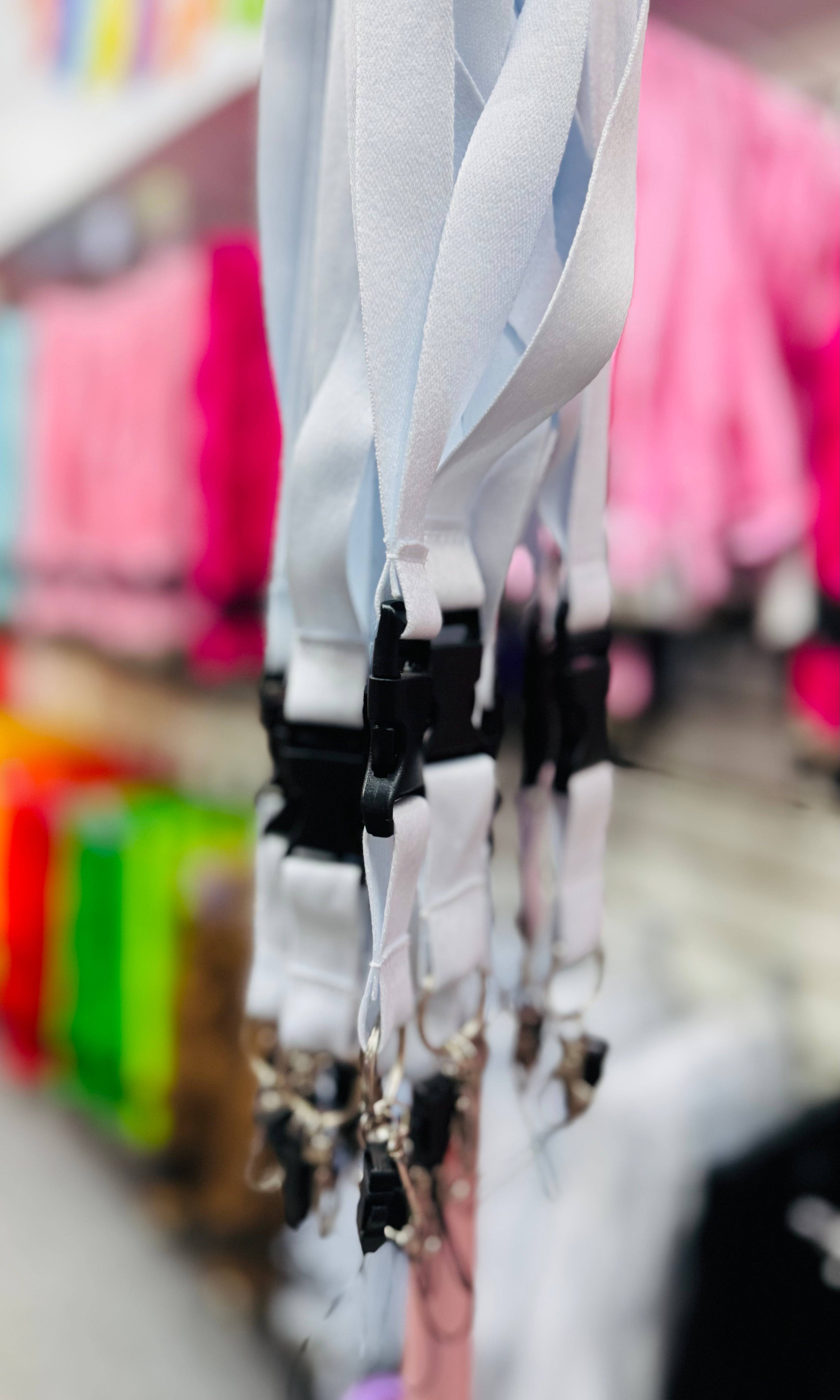 Lanyard Premium Liso Blanco