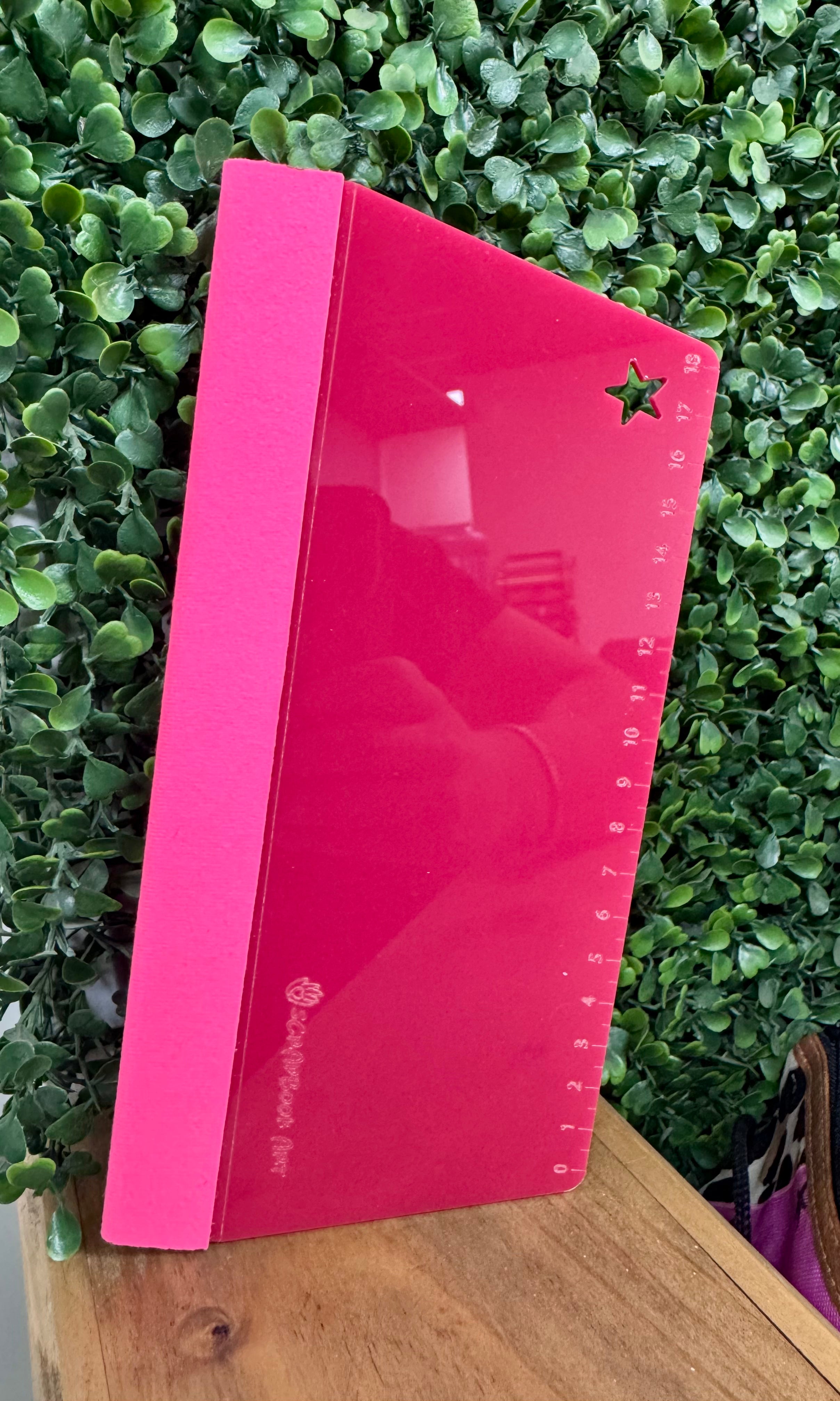 Paleta Acrílica Borde Felpa 23 cm Magenta