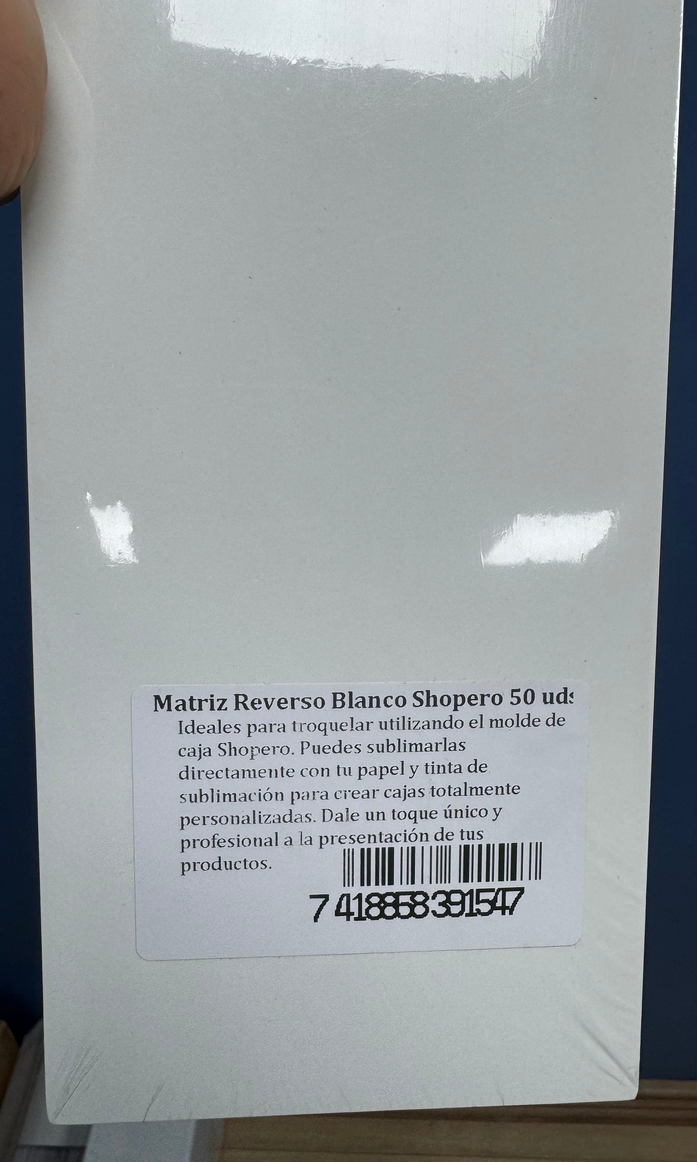 Matriz Reverso Blanco 50 uds Shopero