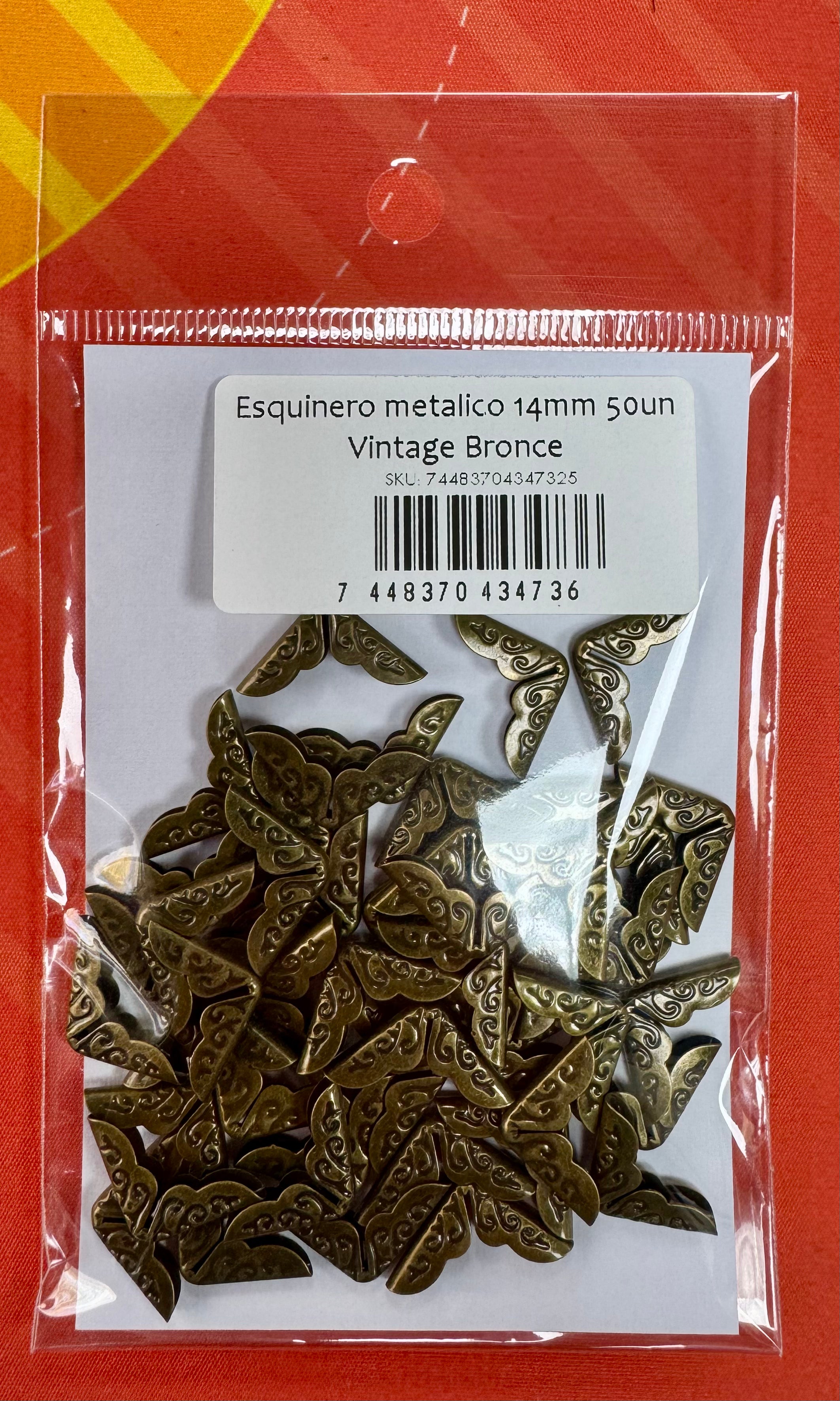 Esquinero Metálico Vintage 14 mm 50 uds Bronce