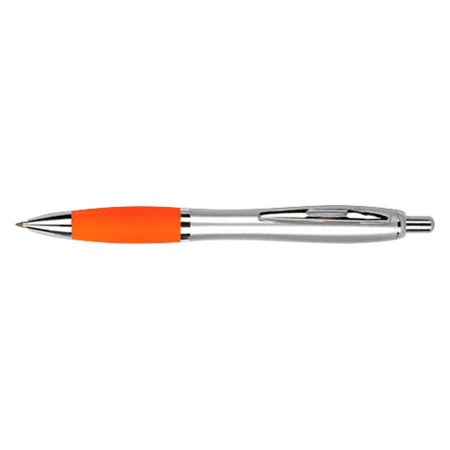 Boligrafo Plástico Plateado Caja 50 uds