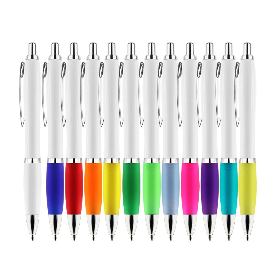 Boligrafo Plástico Blanco/Color Caja 50 uds