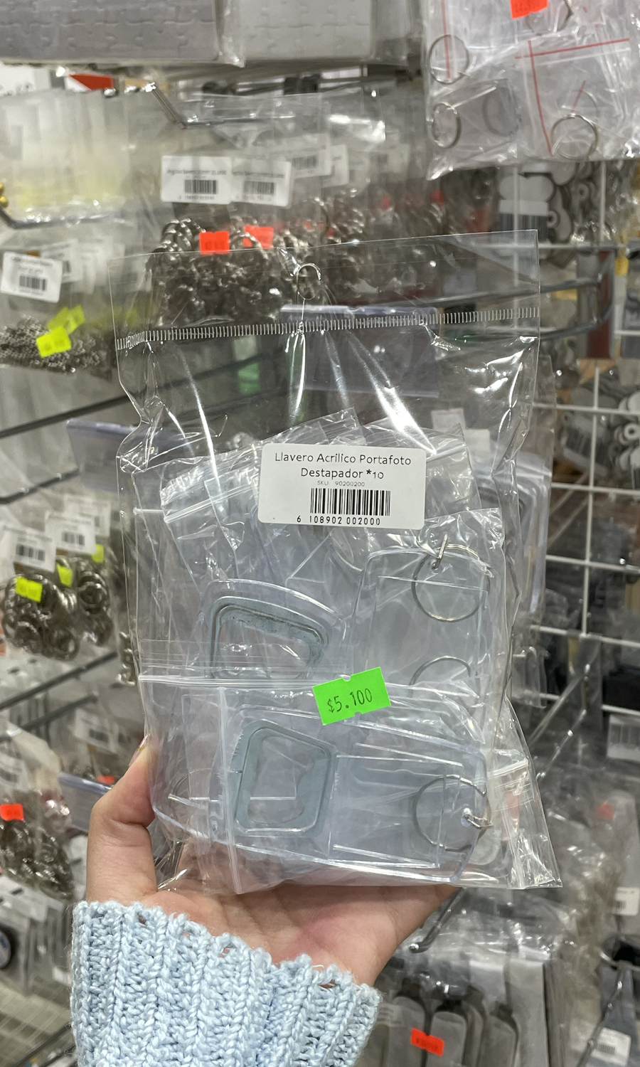 Llavero Acrílico Porta Foto Destapador 10 Unidades