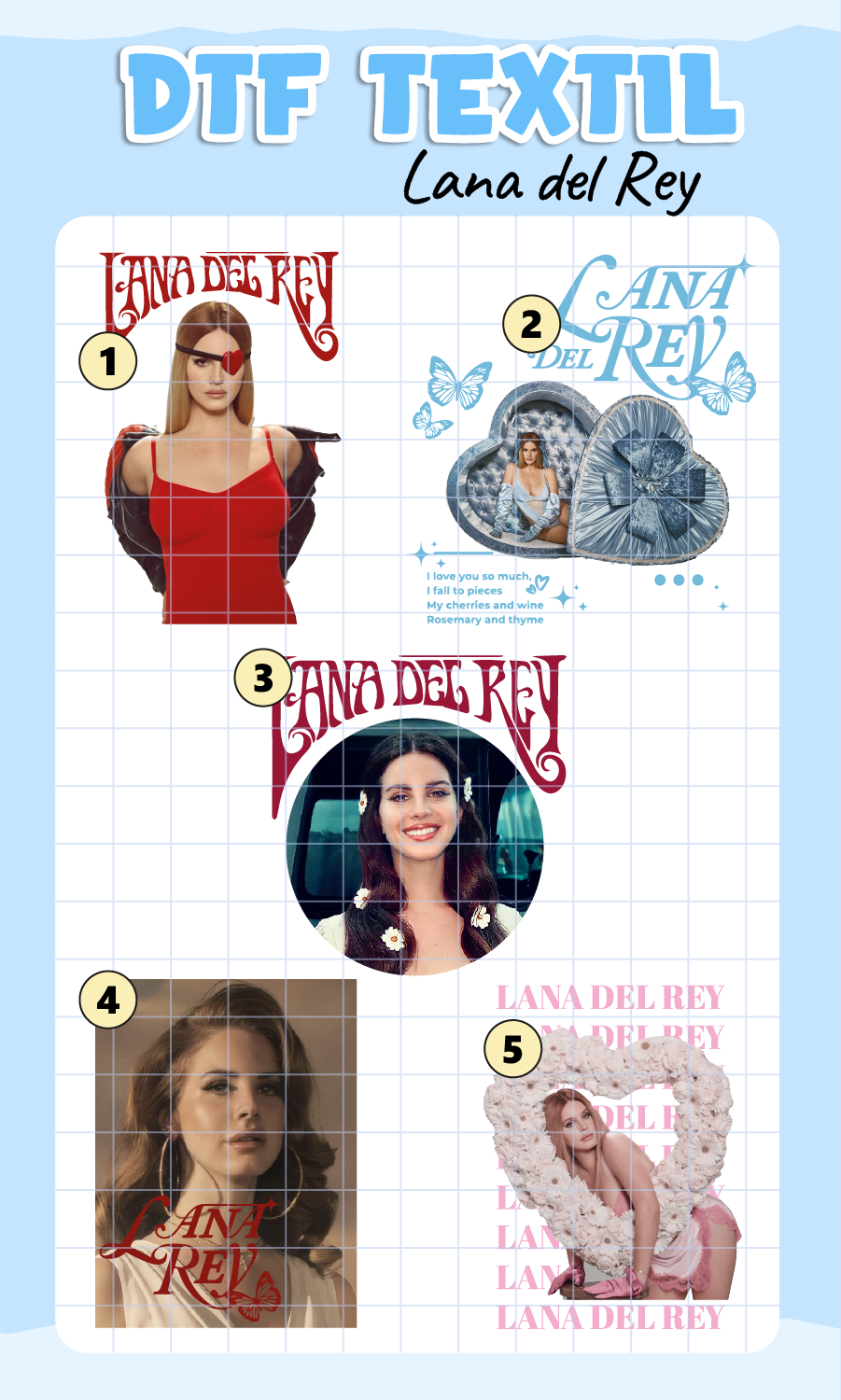 Parche DTF Lana del Rey