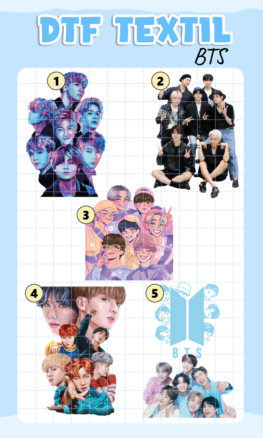Parche DTF BTS