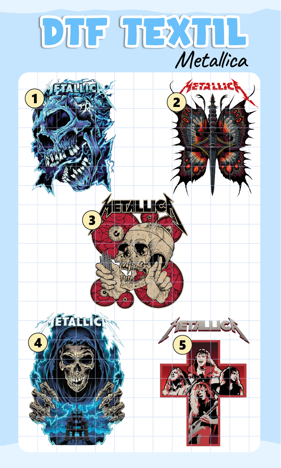 Parche DTF Metallica