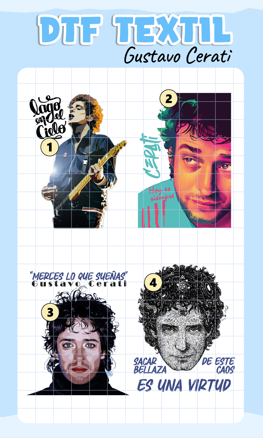 Parche DTF Gustavo Cerati