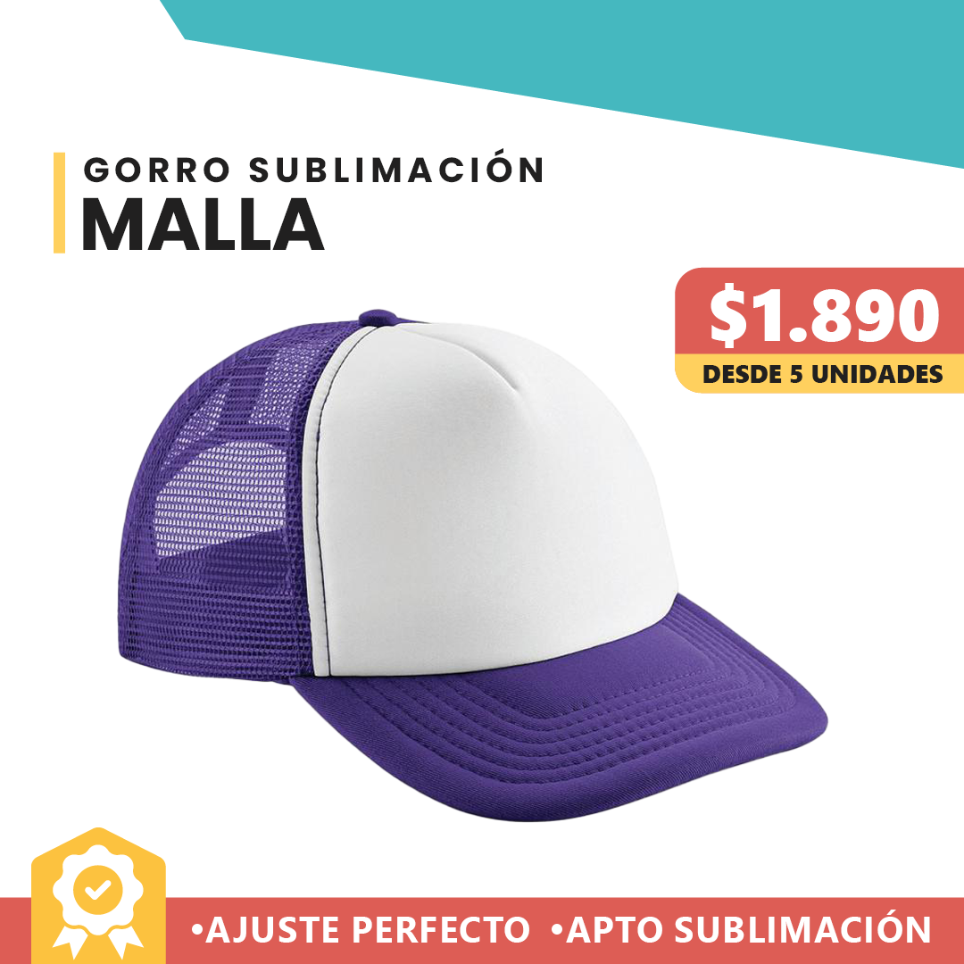 Gorro Malla Blanco Purpura
