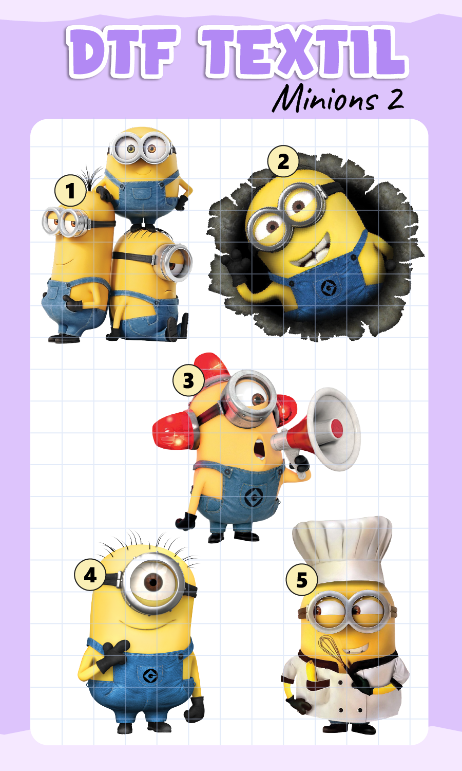 Parche DTF Minions 2