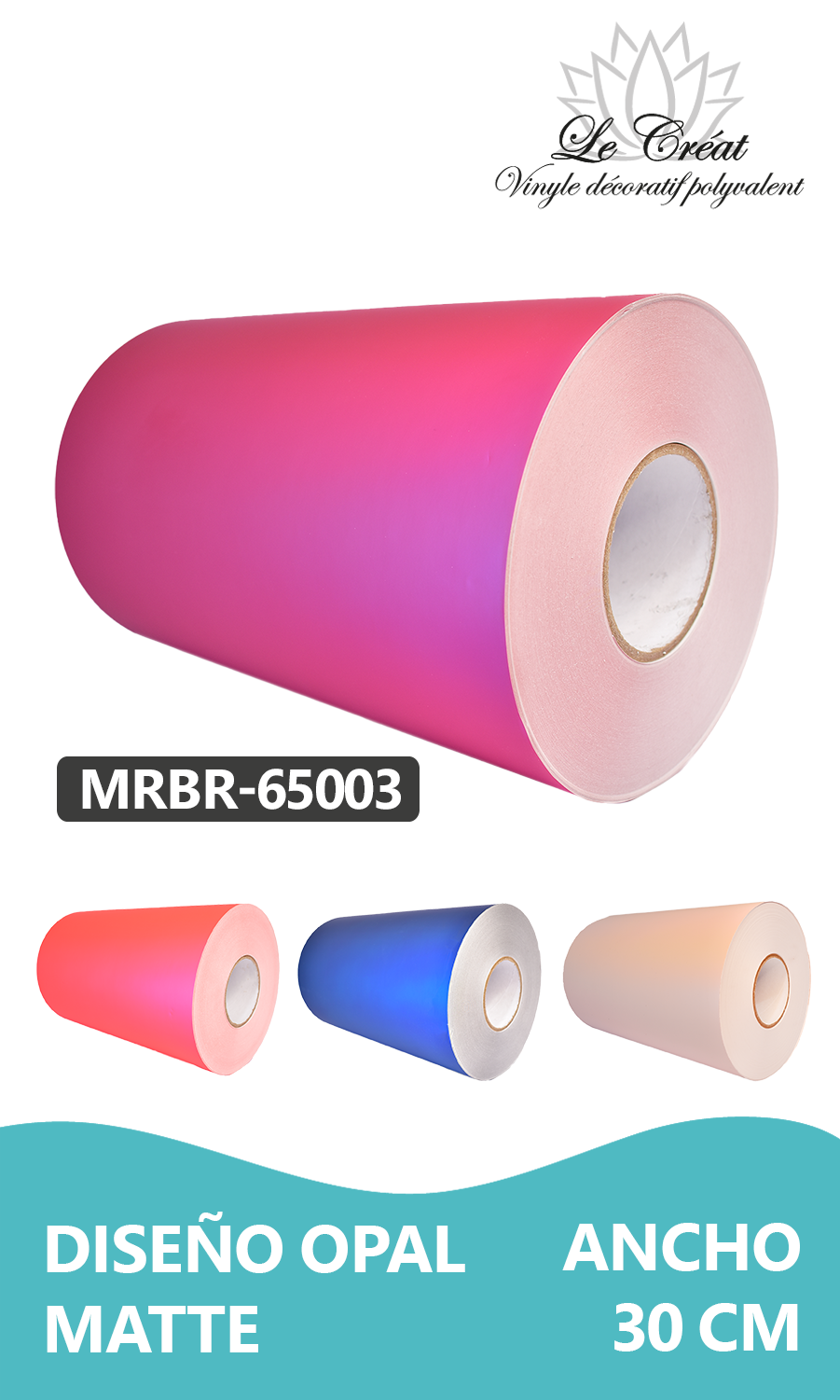 Vinilo decorativo 30 cm Ancho Opal Matte