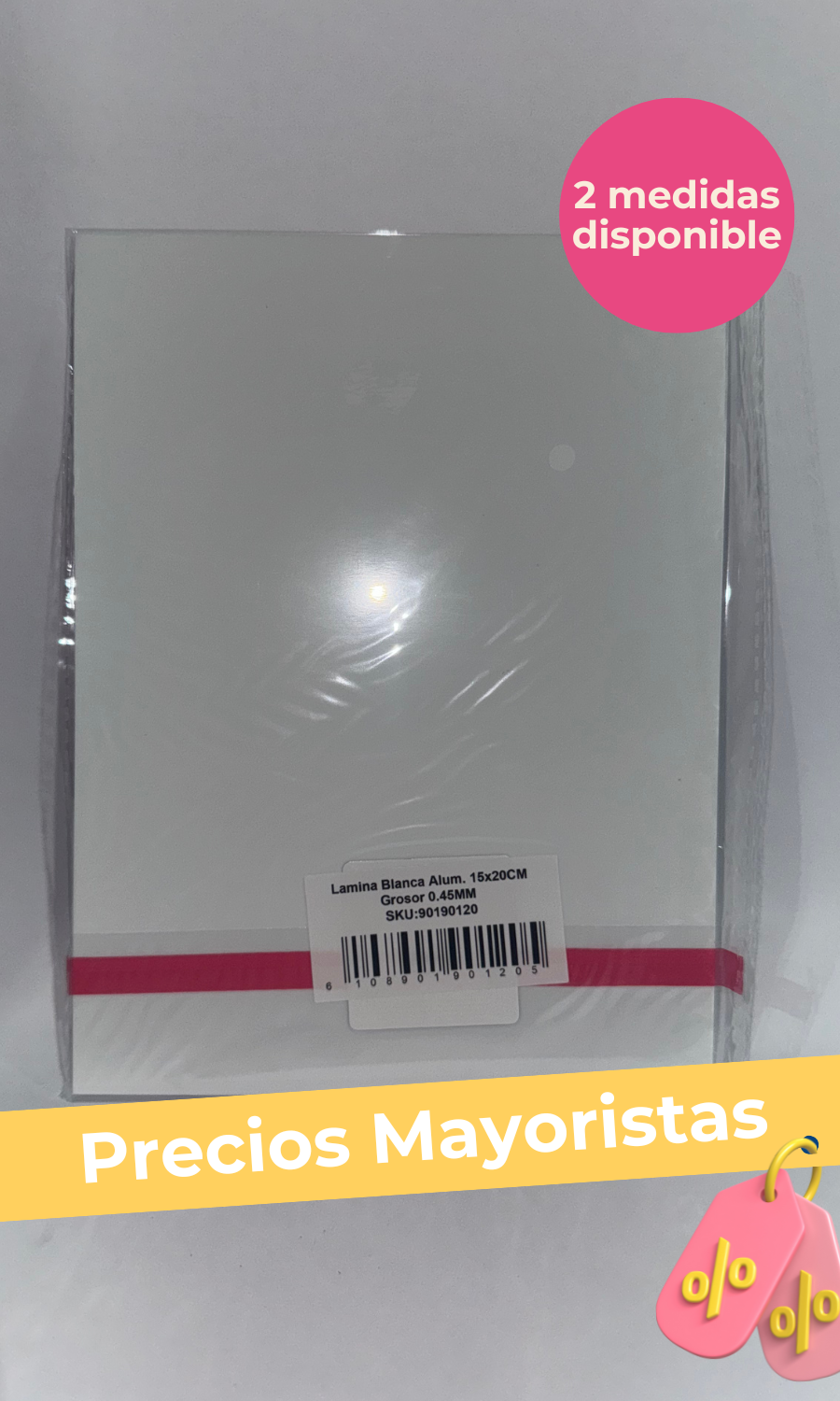 Placa de Aluminio Sublimable Blanca