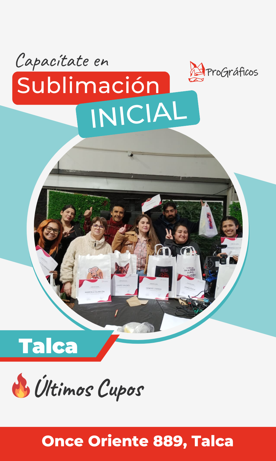 Taller Sublimación Inicial Talca 23 de Agosto
