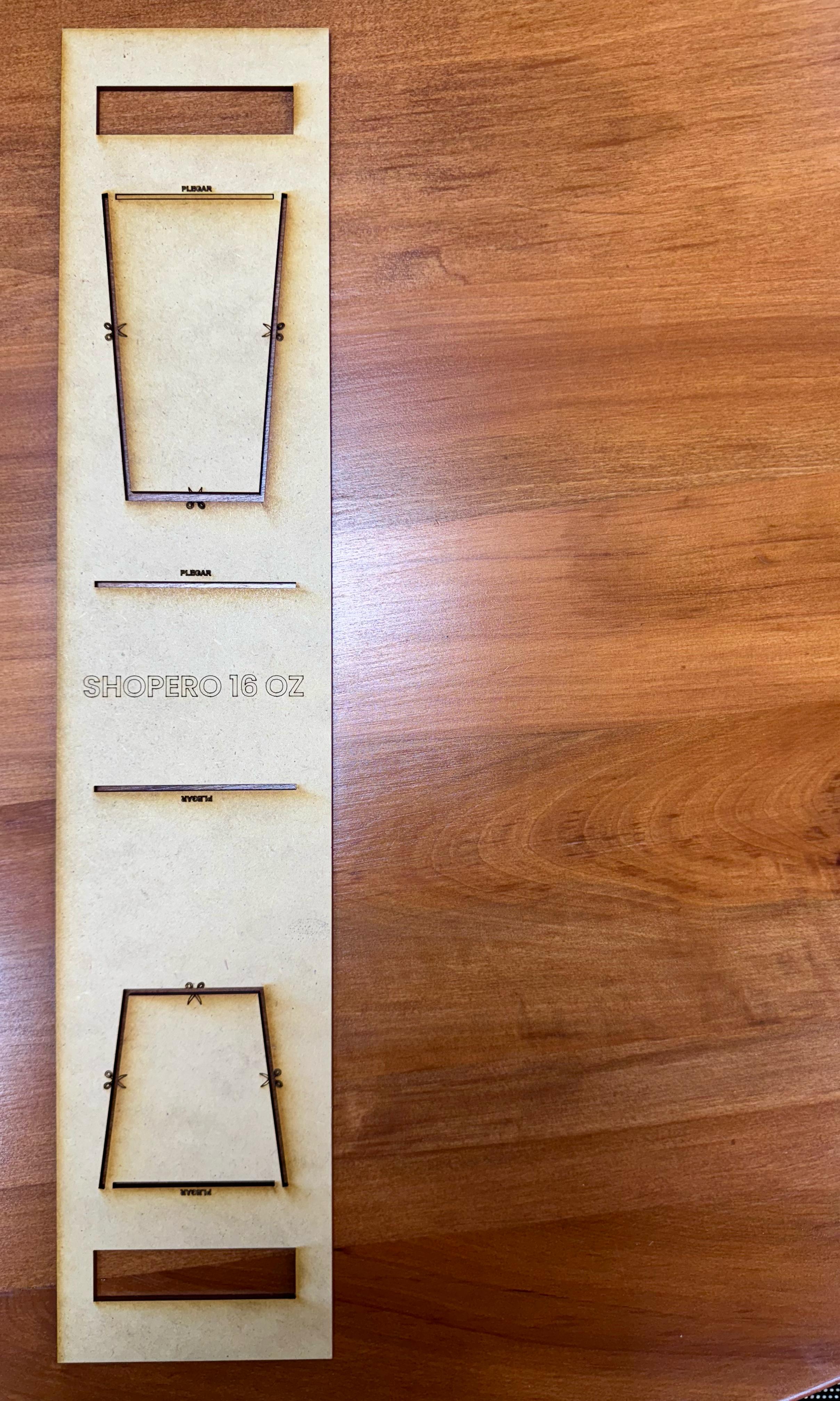 Molde para Caja Shopero 16 oz