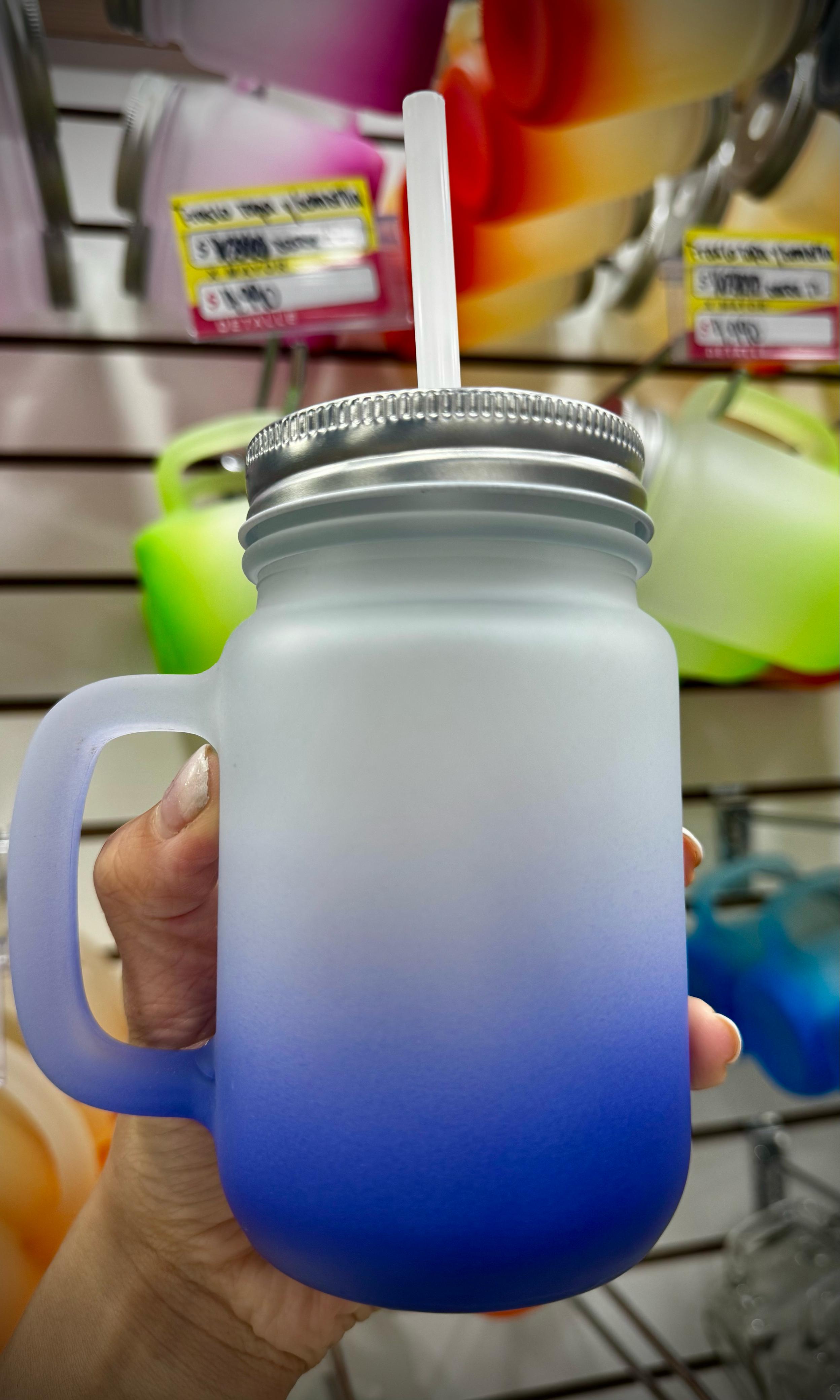 Jarro Frosted Sublimable 15 oz Azul