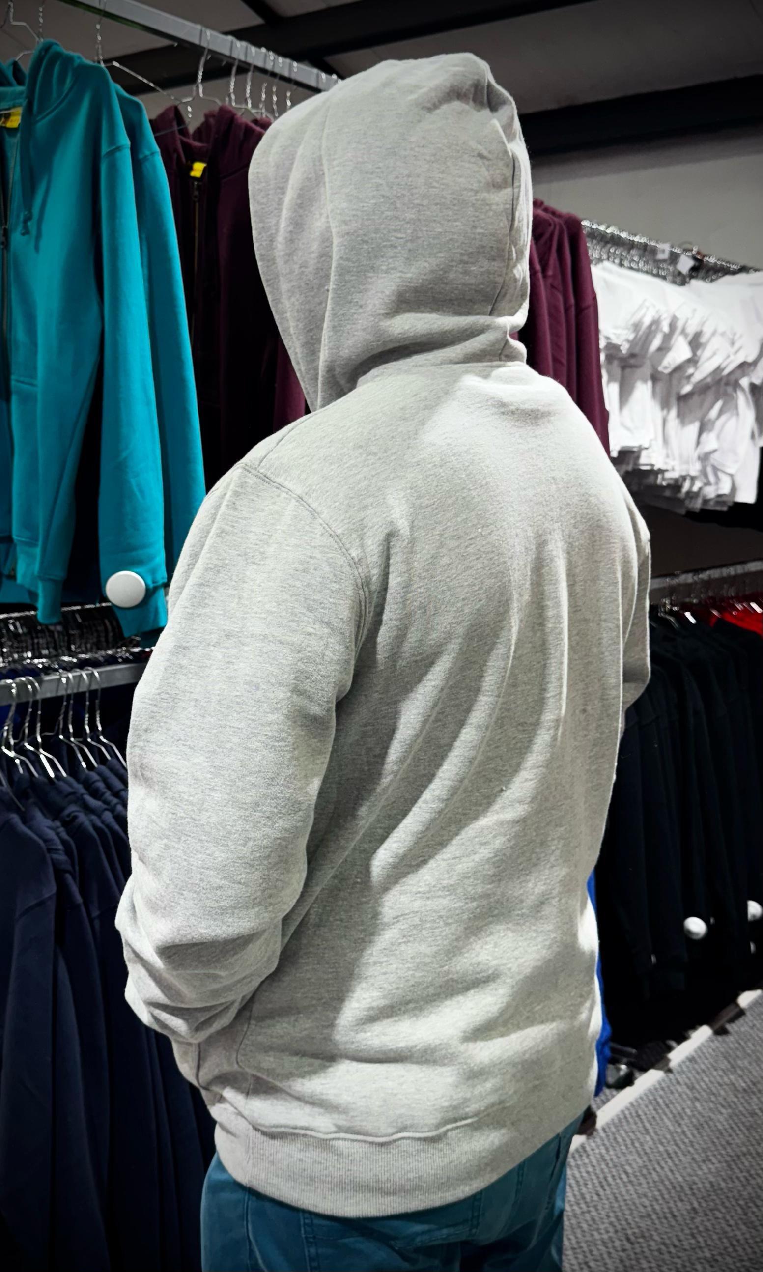 Poleron Canguro Adulto Gris Claro