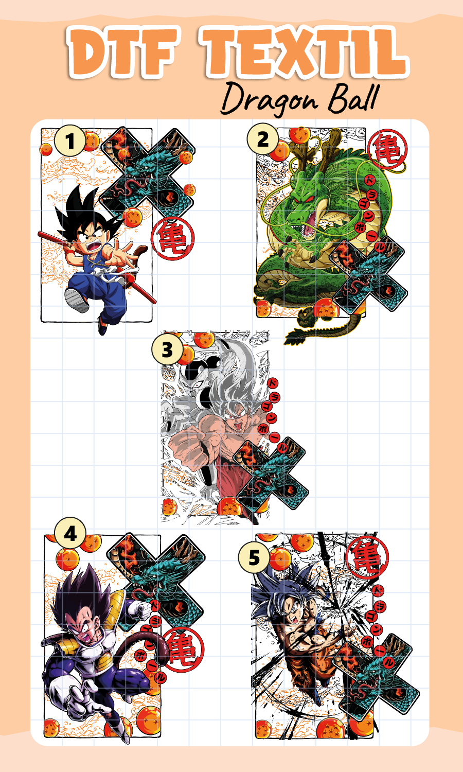 Parche DTF Dragon Ball