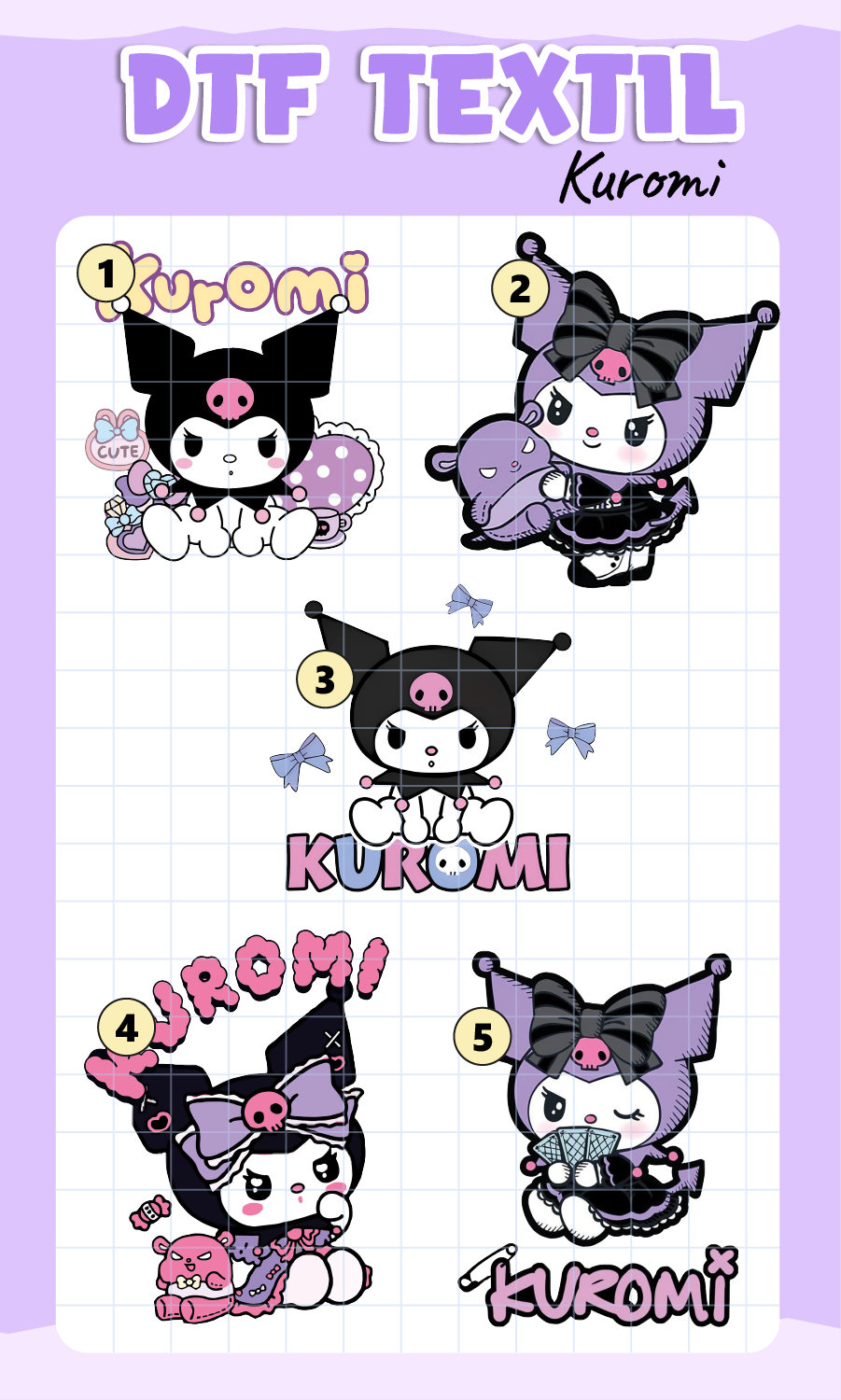 Parche DTF Kuromi