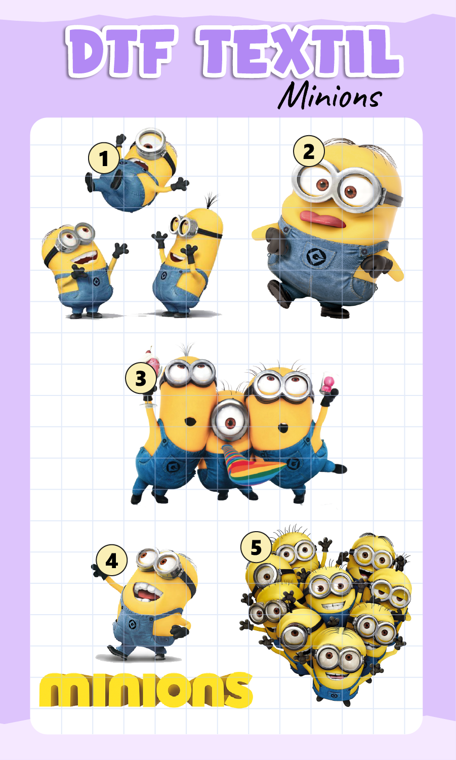 Parche DTF Minions