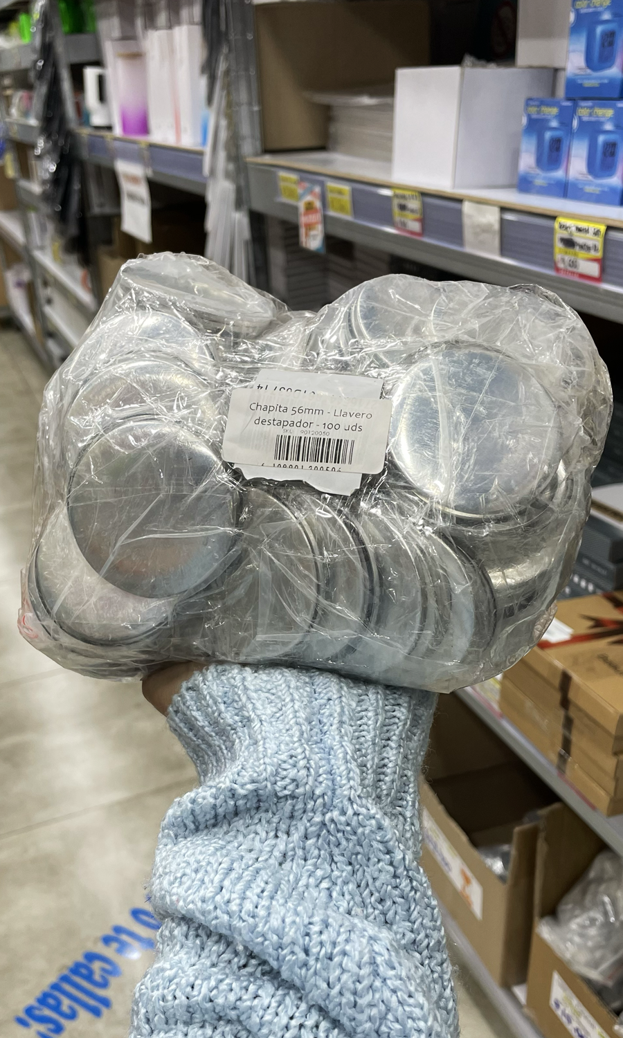 Chapita Metálica 56 mm Llavero Destapador 100 uds