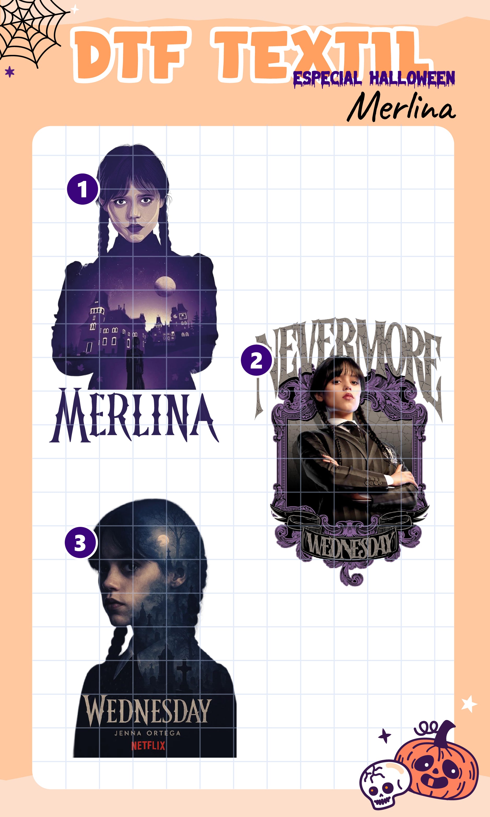 Parche DTF Merlina