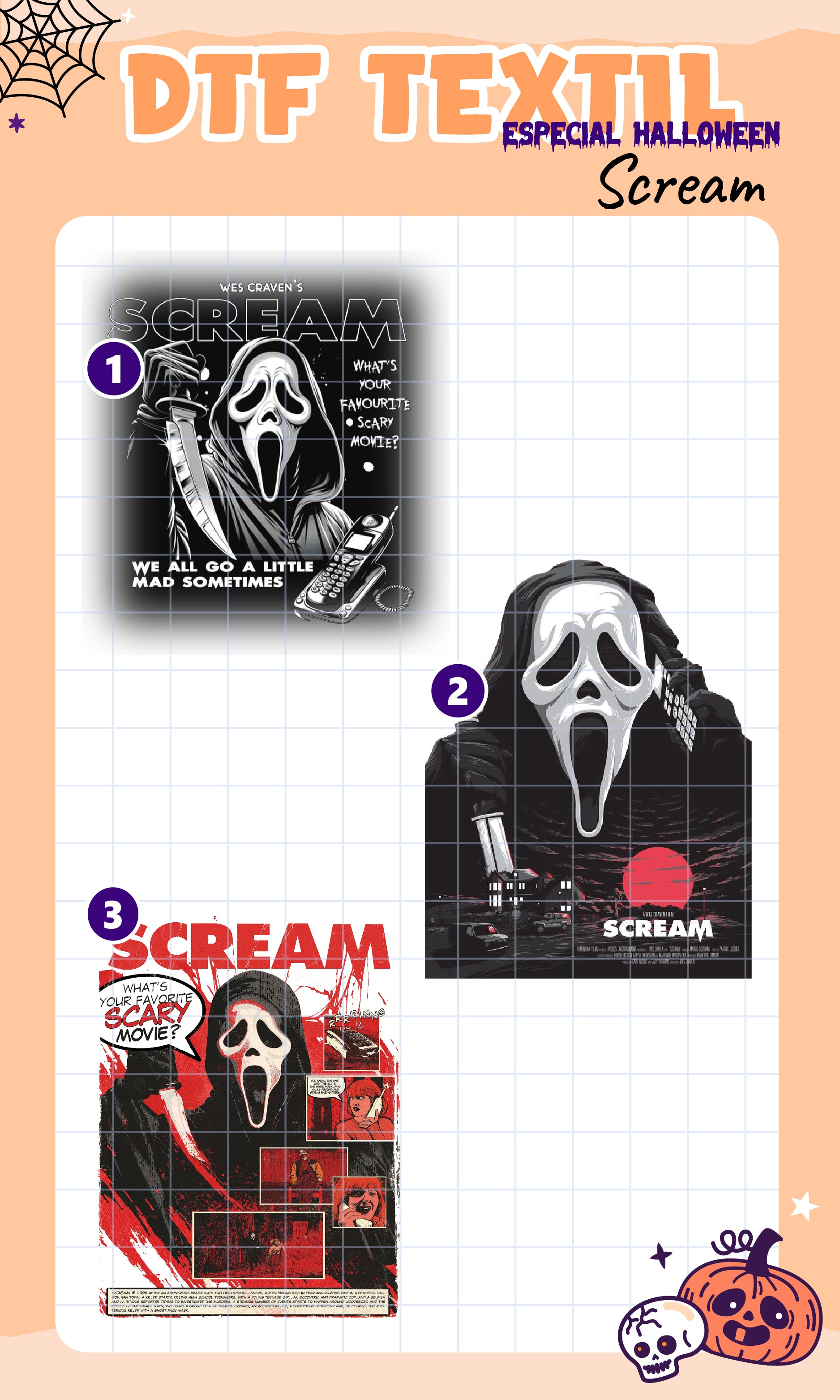 Parche DTF Scream